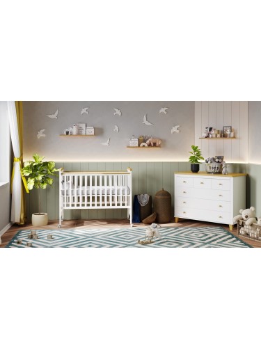 חדר לתינוק לוטם לבן טבעי
