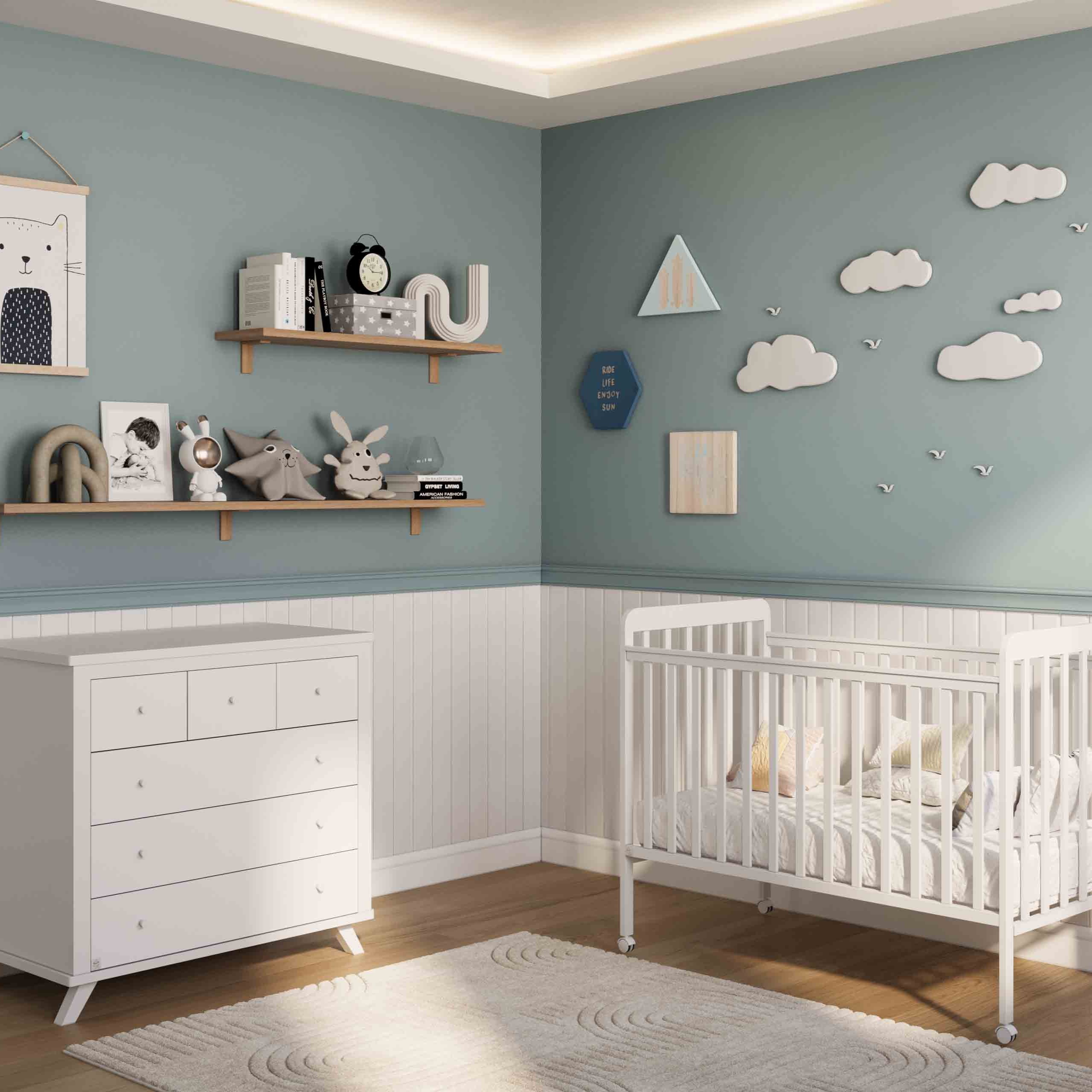 חדר לתינוק טורונטו לבן טבעי- טריקה שקטה -מיטה ורד חוזרת למלאי תחילת פברואר