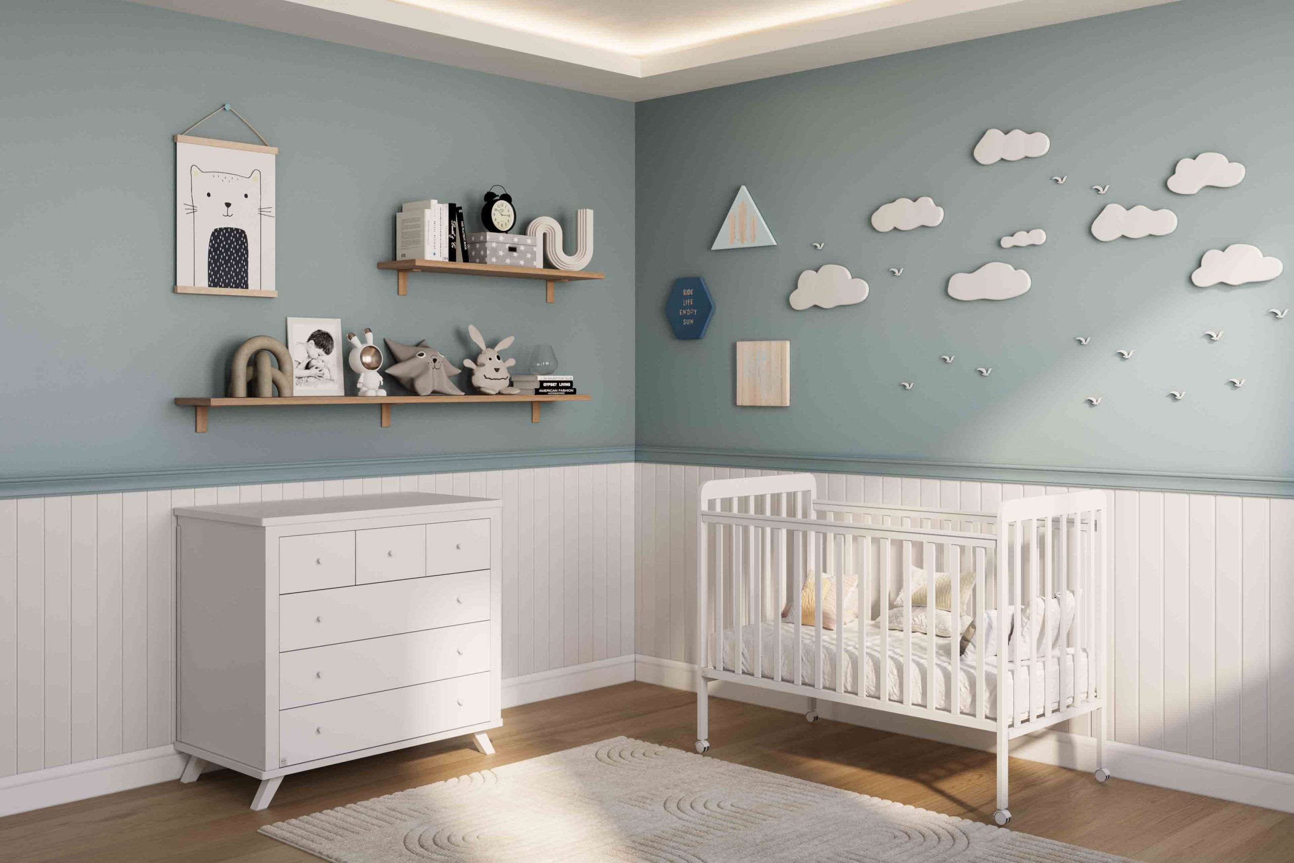 חדר לתינוק טורונטו לבן טבעי- טריקה שקטה -מיטה ורד חוזרת למלאי תחילת פברואר