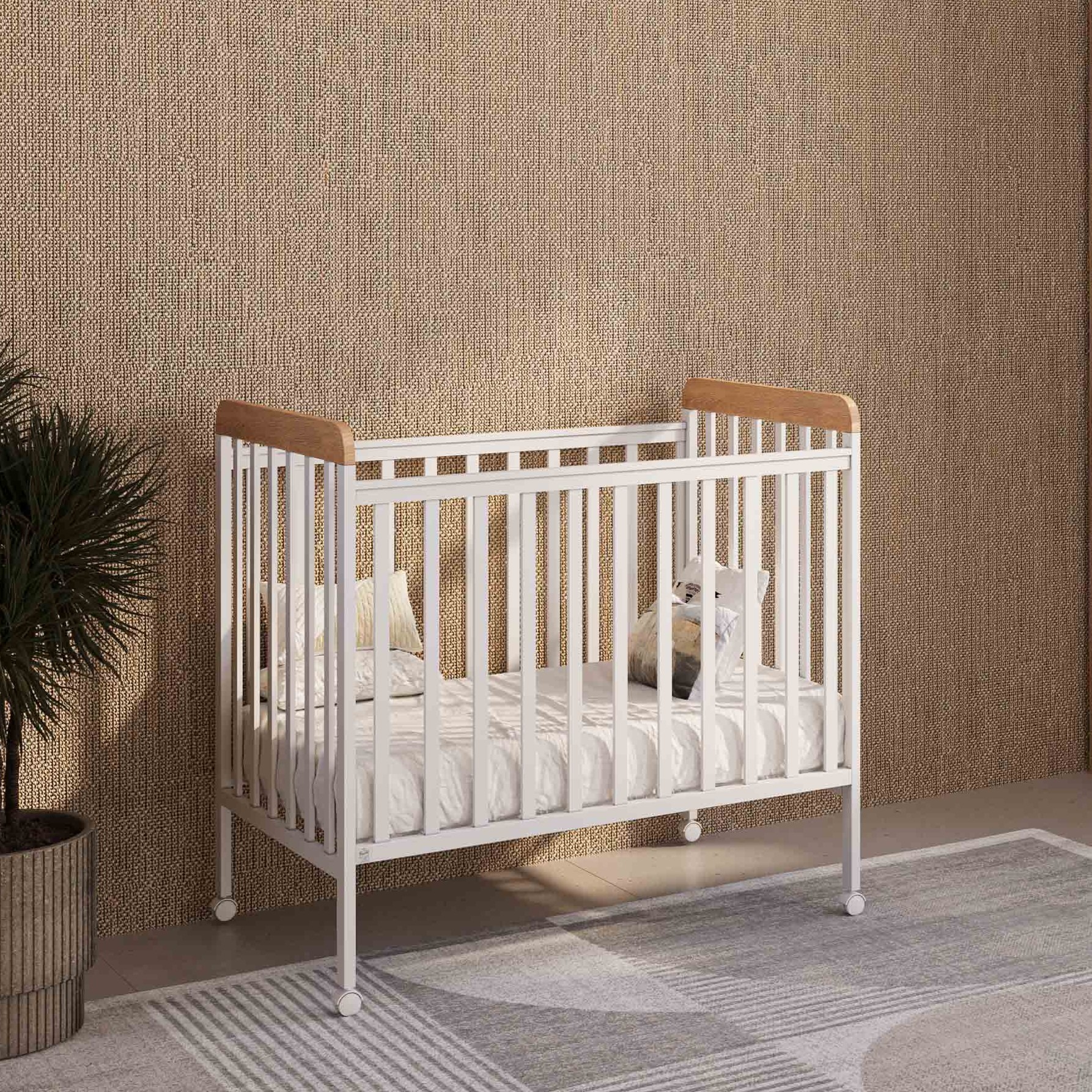 מיטת תינוק סחלב לבן  -מטר מעקה נייד-  צפי חזרה למלאי 25/01/26