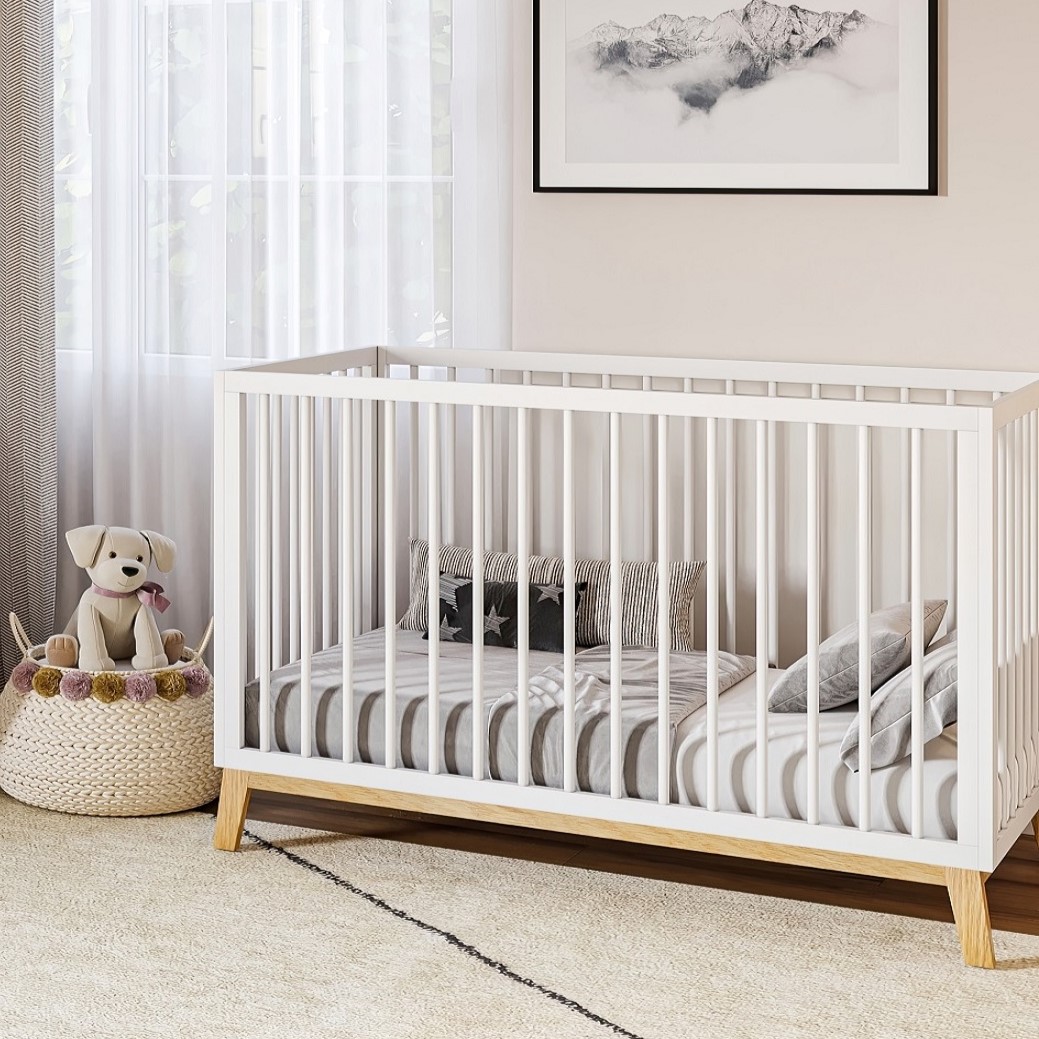 מיטת תינוק וויני לבן טבעי