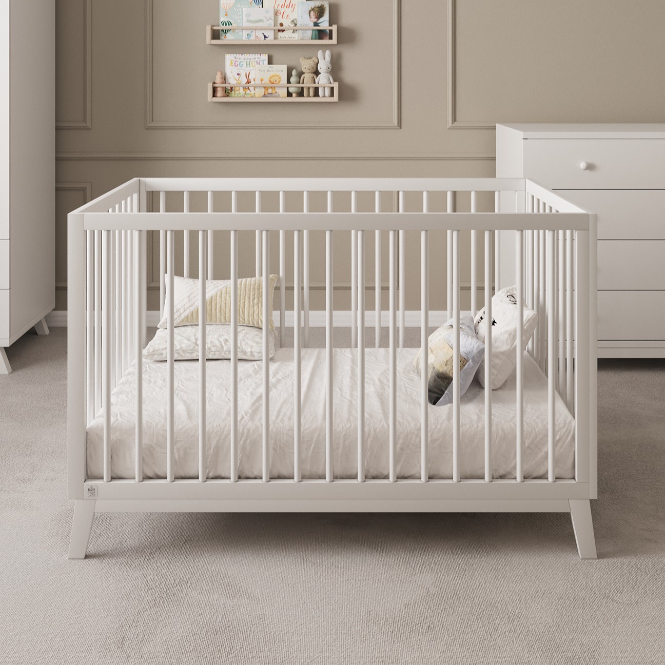 מיטת תינוק וויני לבן טבעי