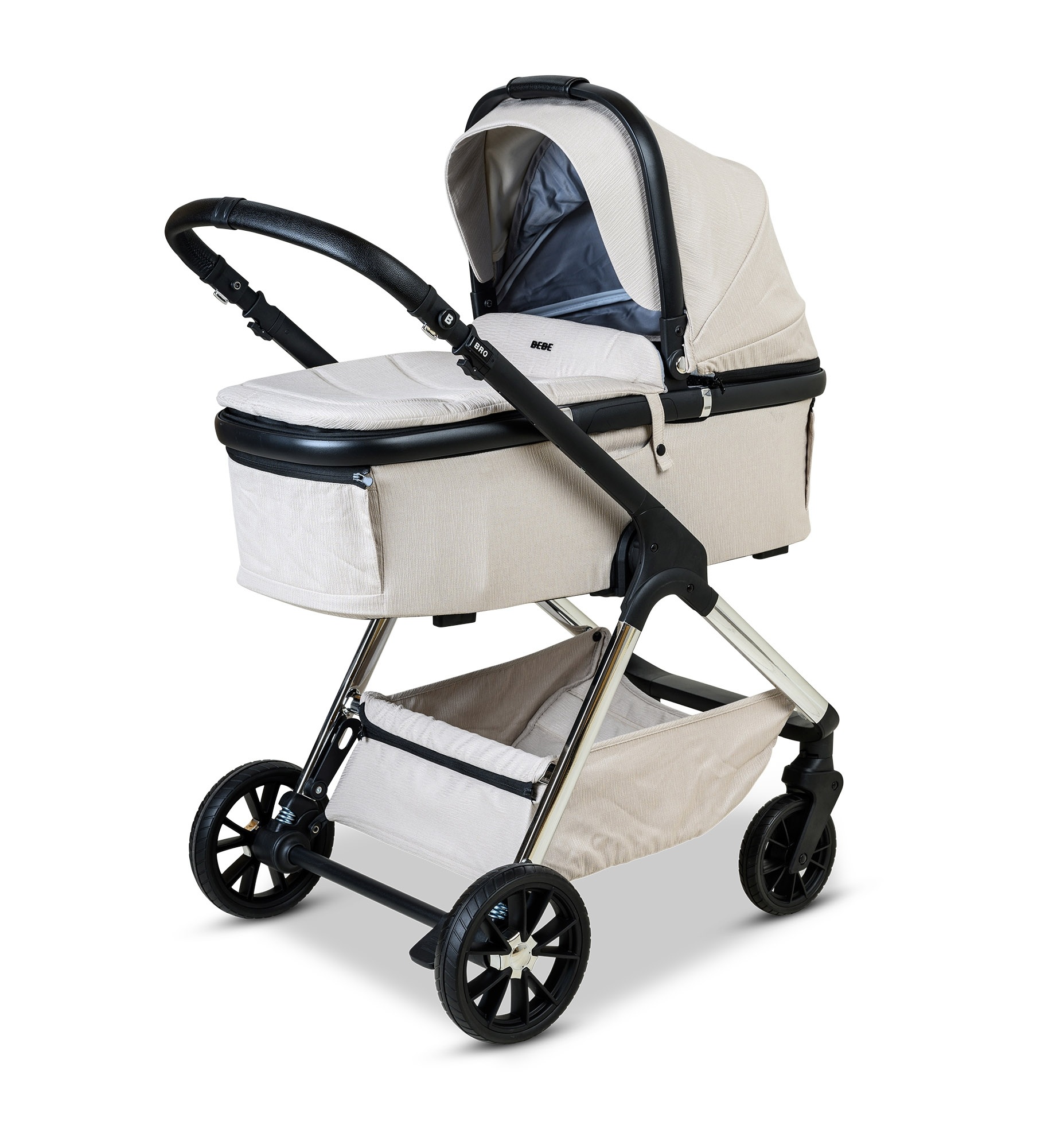 BÉBÉ - BRO Black Rose Gold Combination Baby Stroller עגלת תינוק משולבת BÉBÉ - BRO שחור רוז גולד