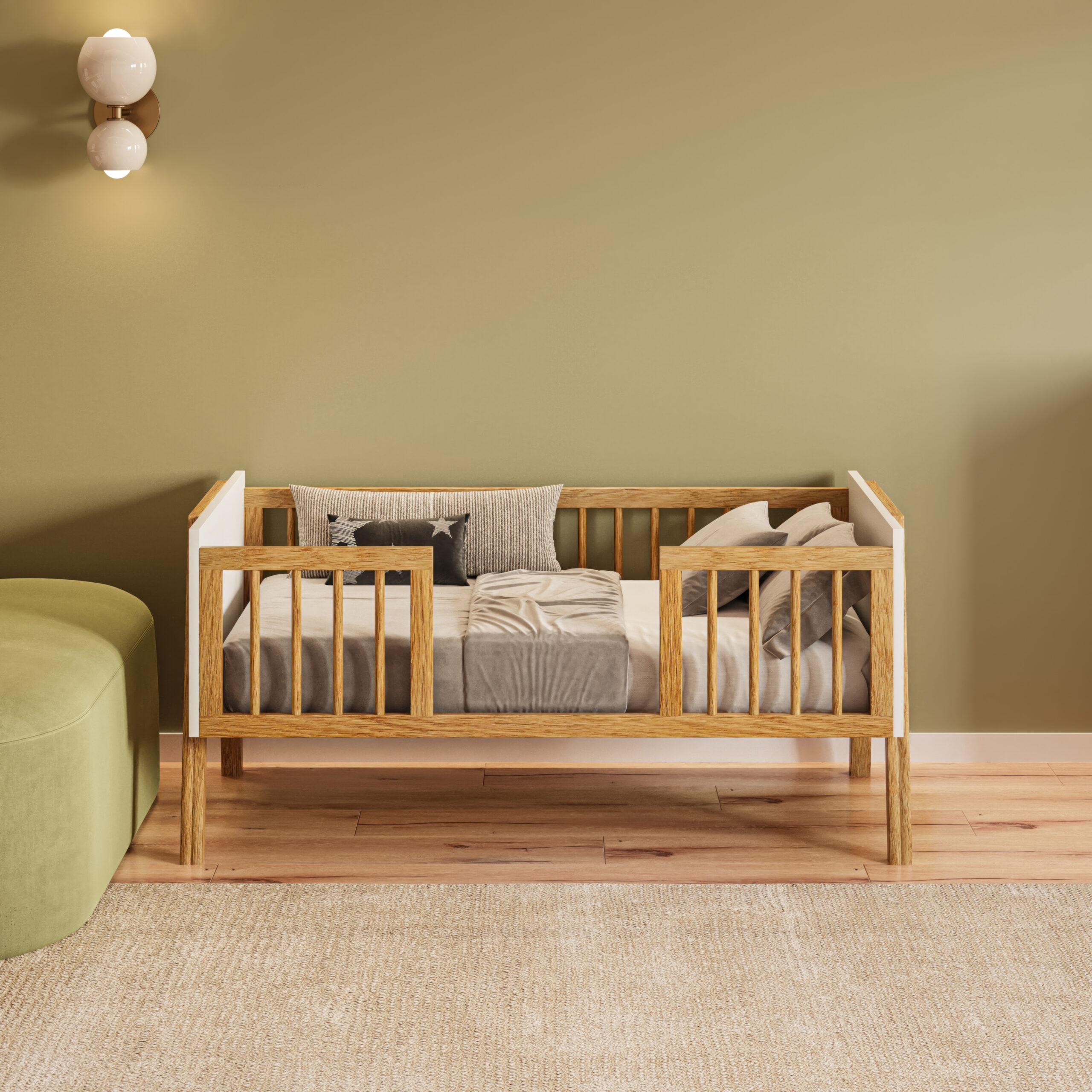 חדר שינה לתינוק רומא- טריקה שקטה כולל מיטת מעבר