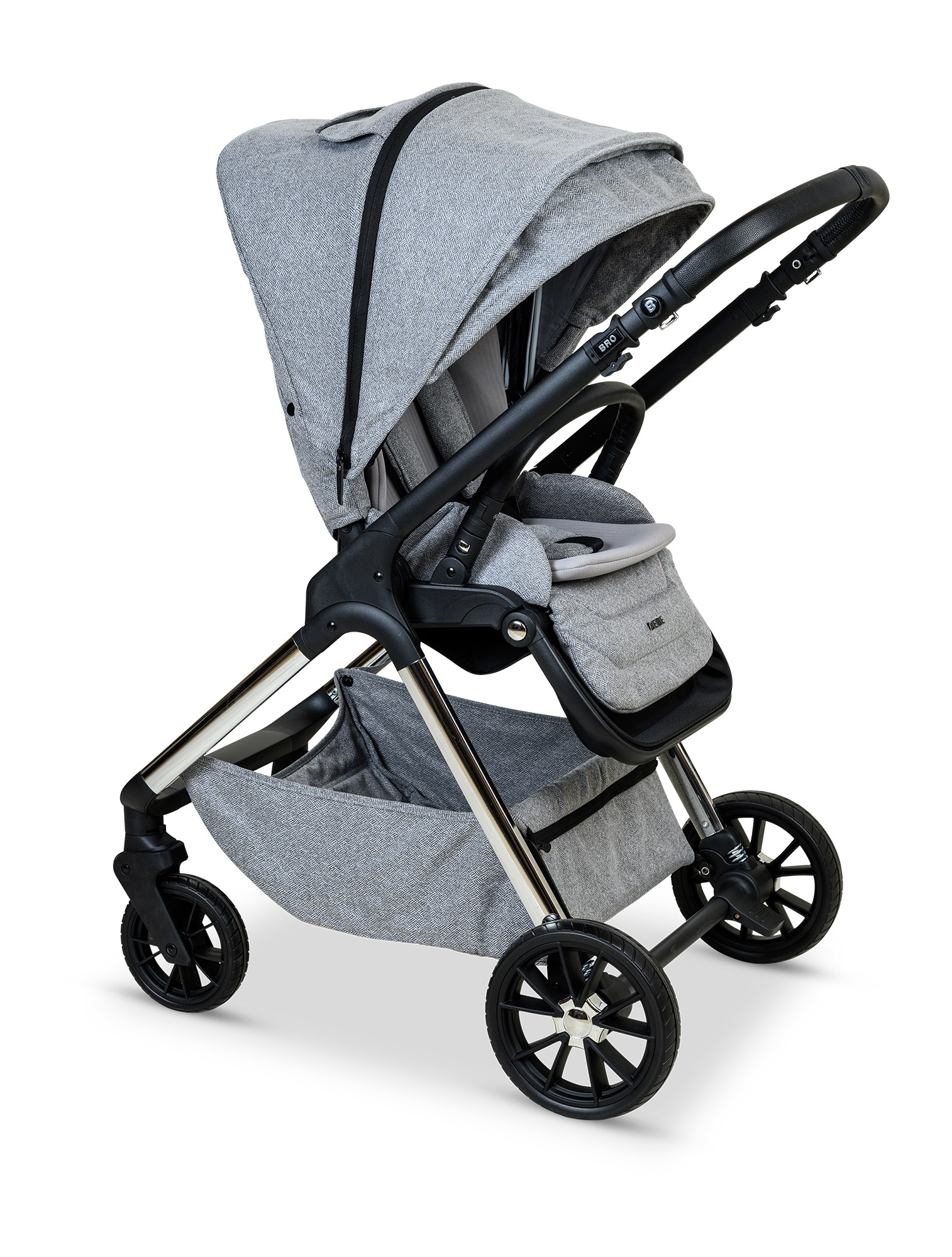 BÉBÉ - BRO Black Rose Gold Combination Baby Stroller עגלת תינוק משולבת BÉBÉ - BRO שחור רוז גולד