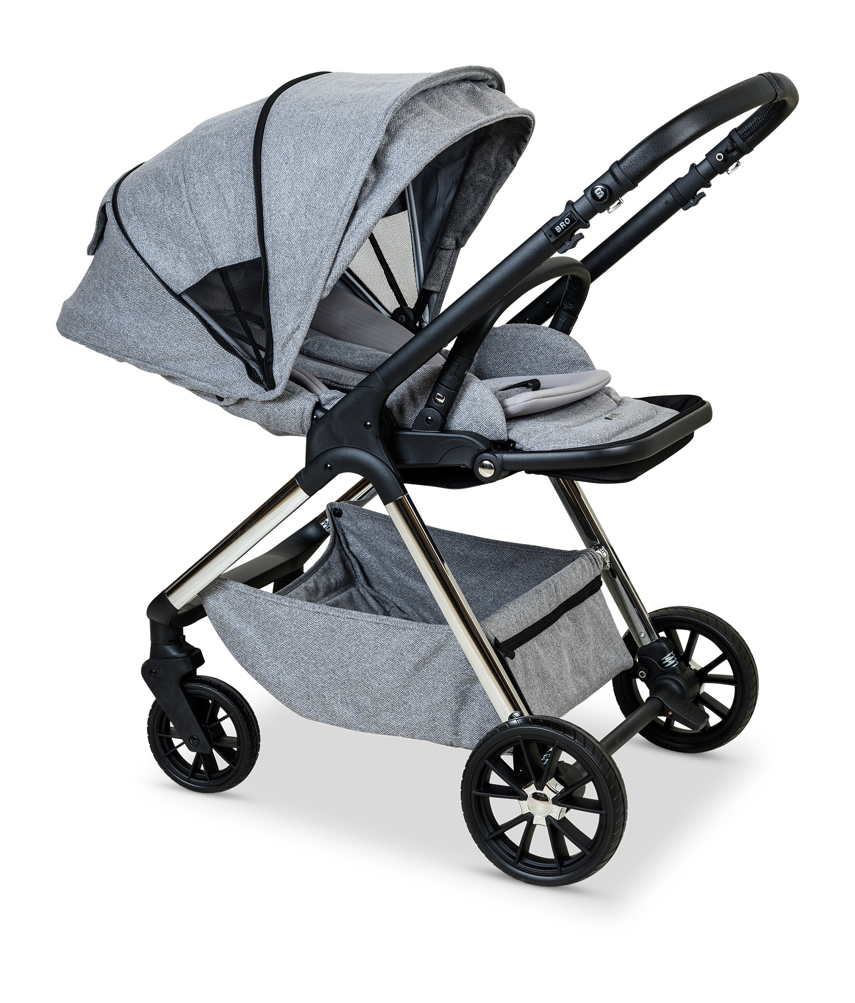 BÉBÉ - BRO Black Rose Gold Combination Baby Stroller עגלת תינוק משולבת BÉBÉ - BRO שחור רוז גולד
