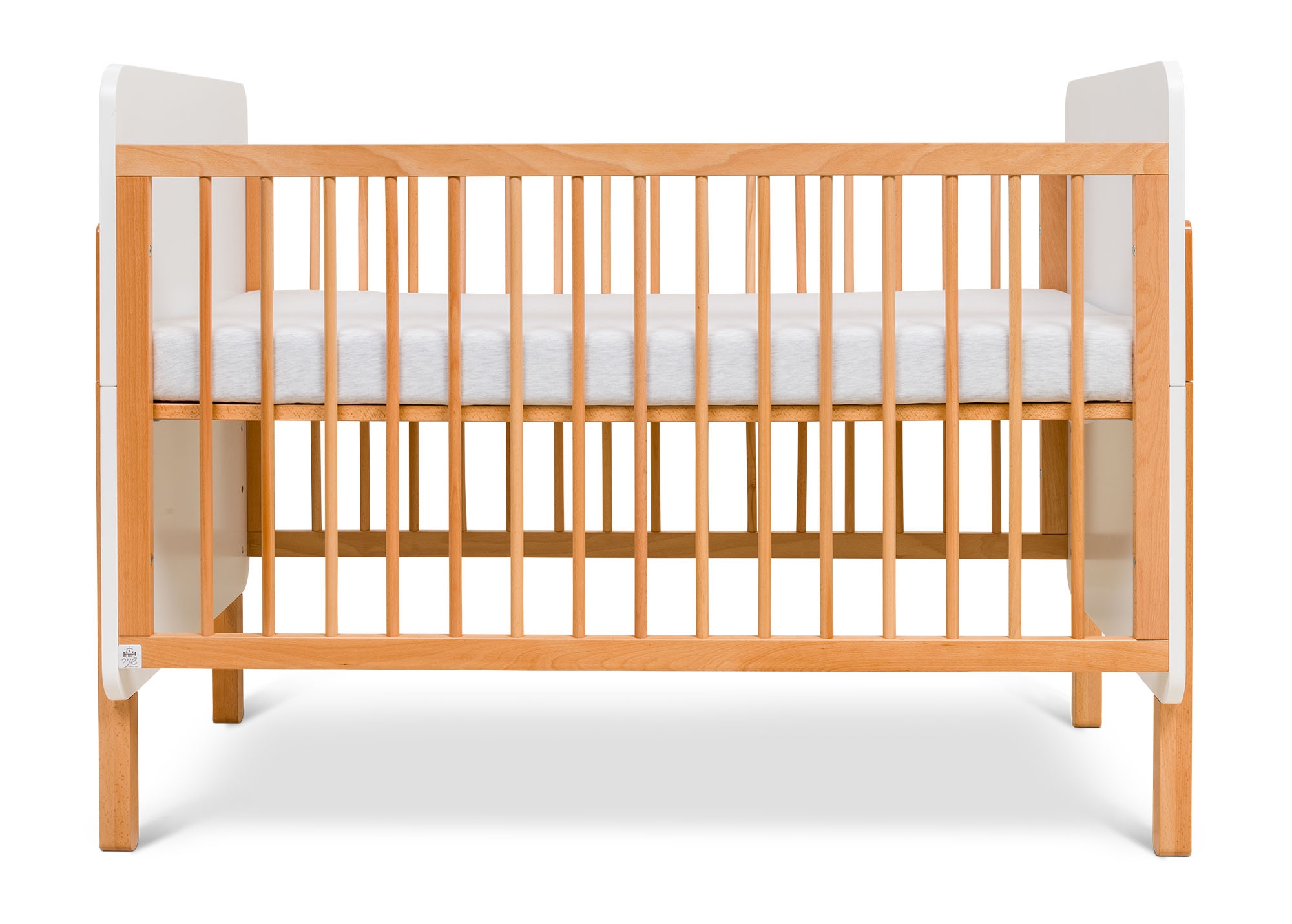 מיטת תינוק 2 ב 1- וינה לבן טבעי- BACK IN STOCK