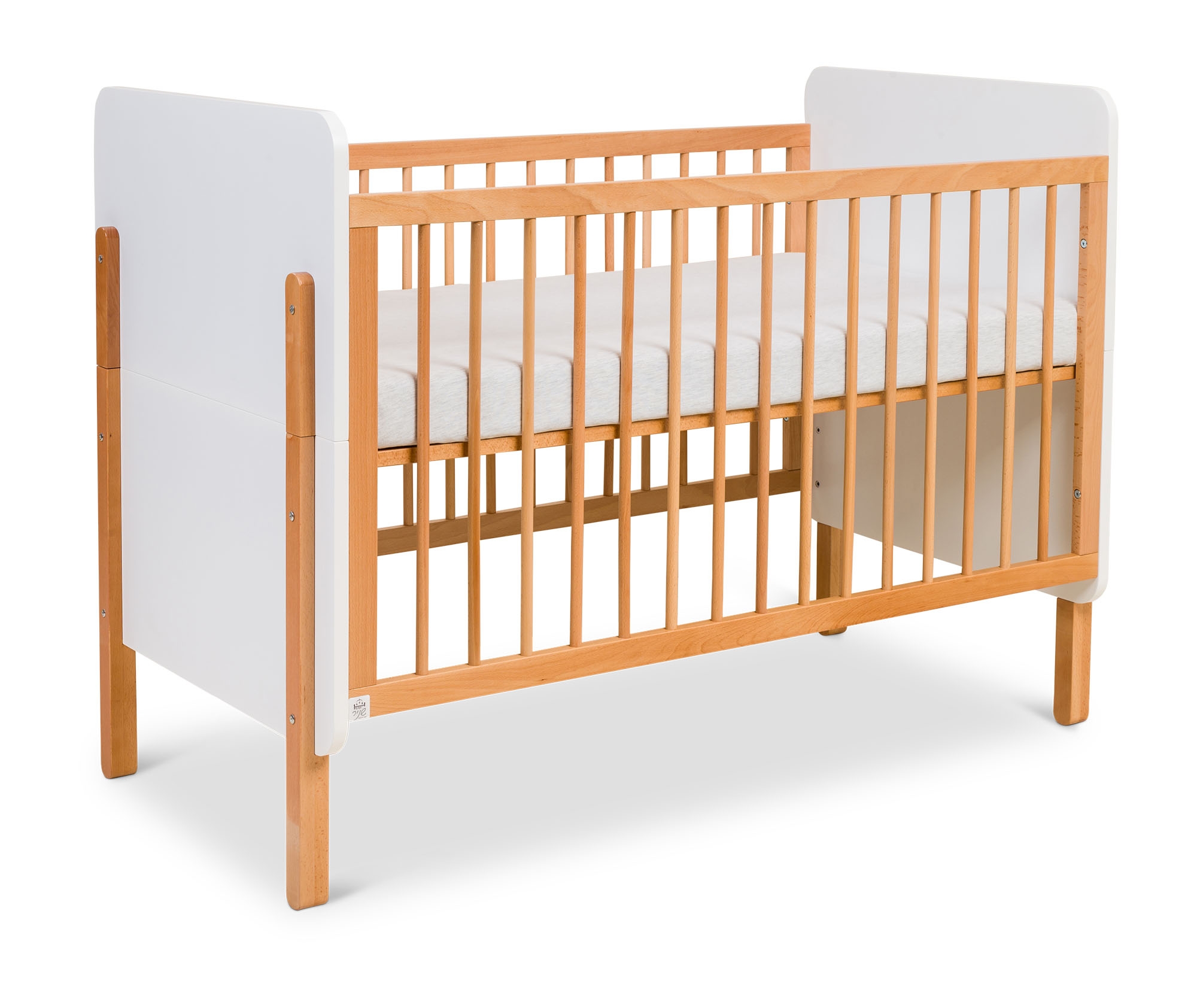 מיטת תינוק 2 ב 1- וינה לבן טבעי- BACK IN STOCK