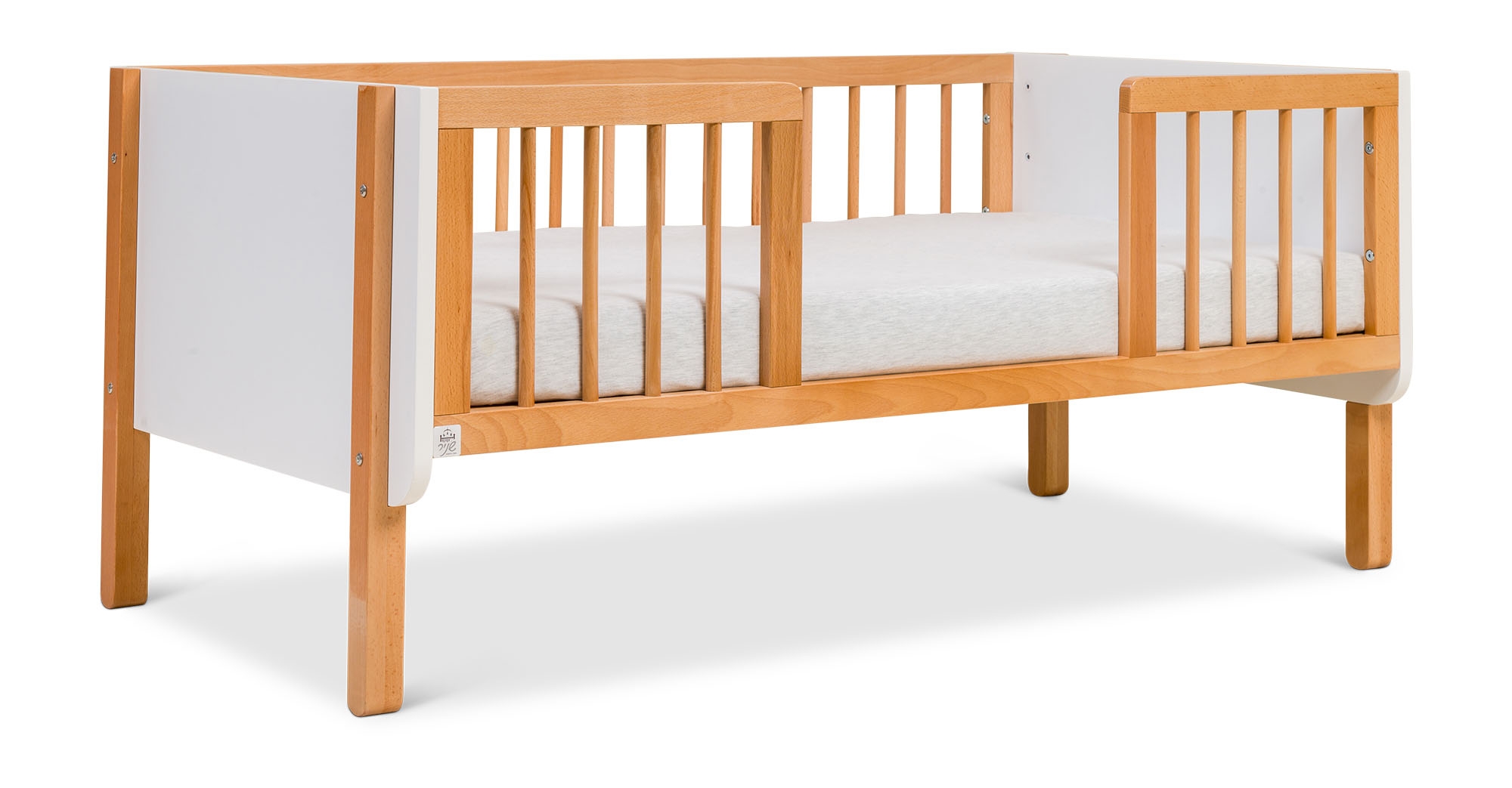 מיטת תינוק 2 ב 1- וינה לבן טבעי- BACK IN STOCK