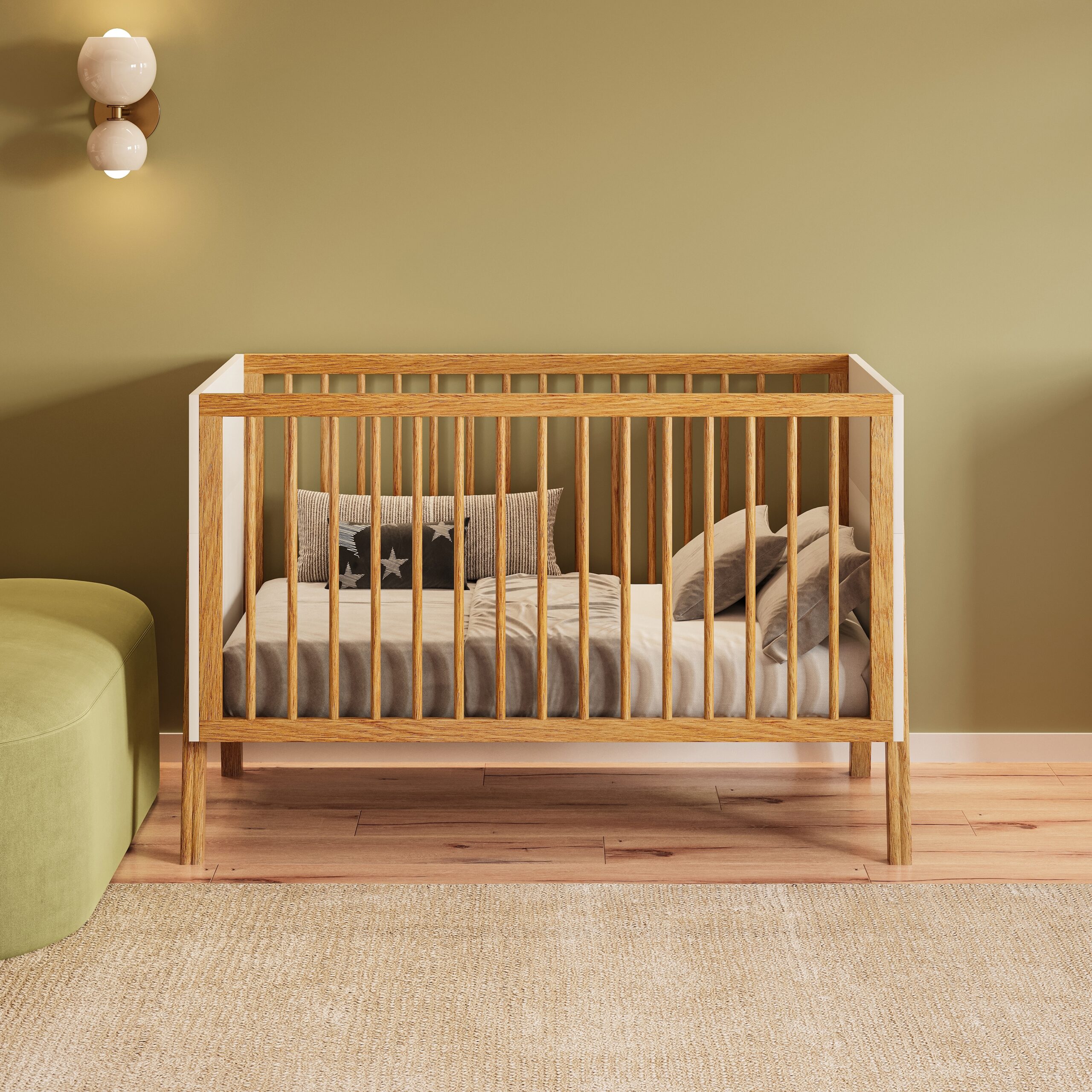 חדר שינה לתינוק רומא- טריקה שקטה כולל מיטת מעבר