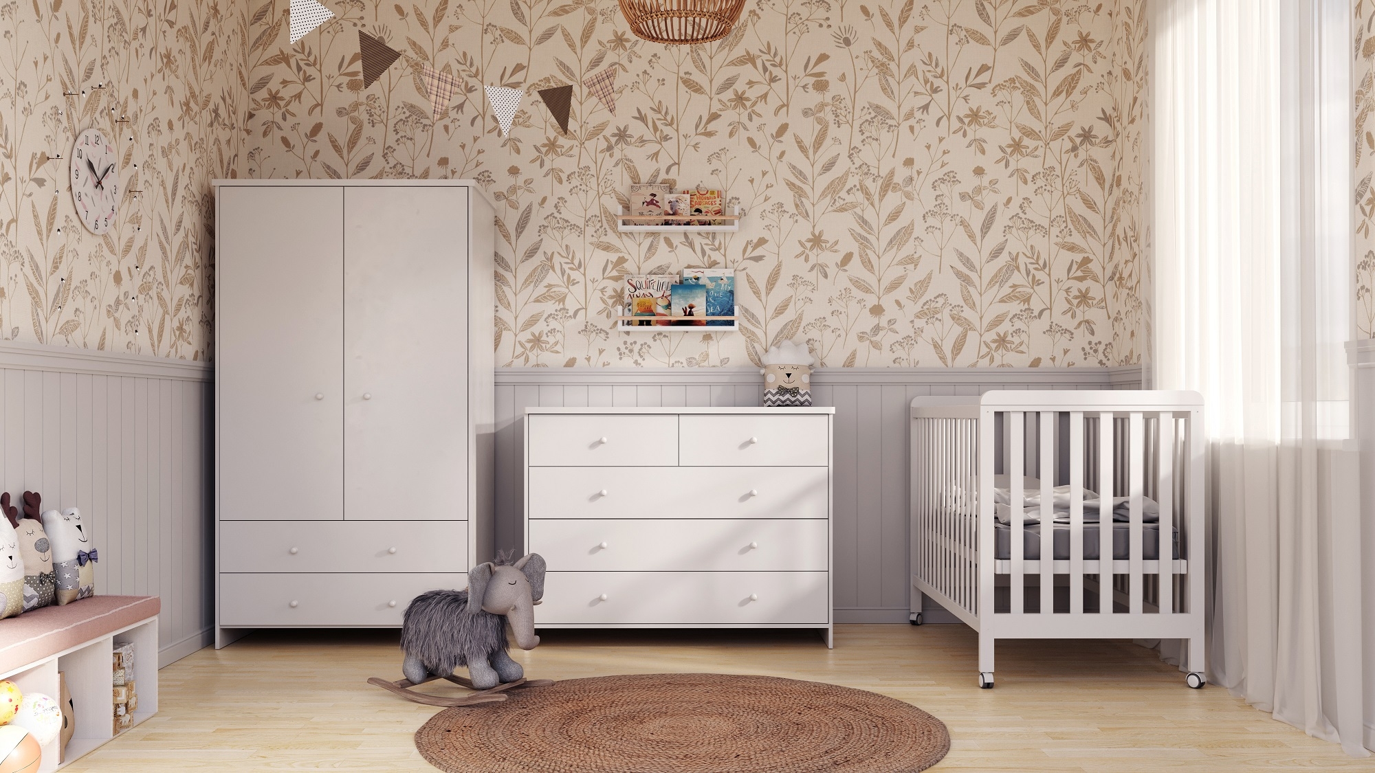 חדר גיא לבן שידה רוחב 120 ס"מ