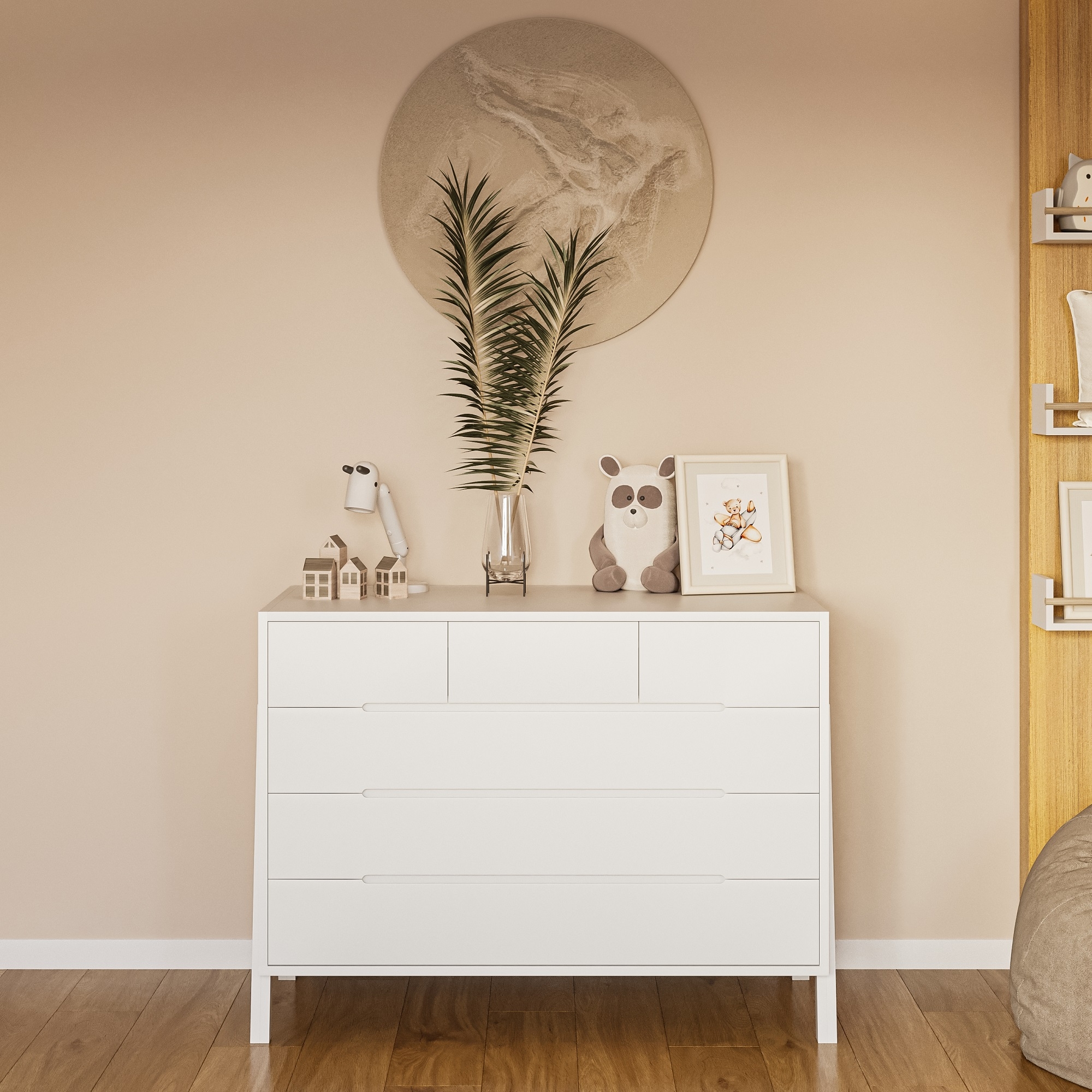 חדר שינה לתינוק רומא- טריקה שקטה כולל מיטת מעבר