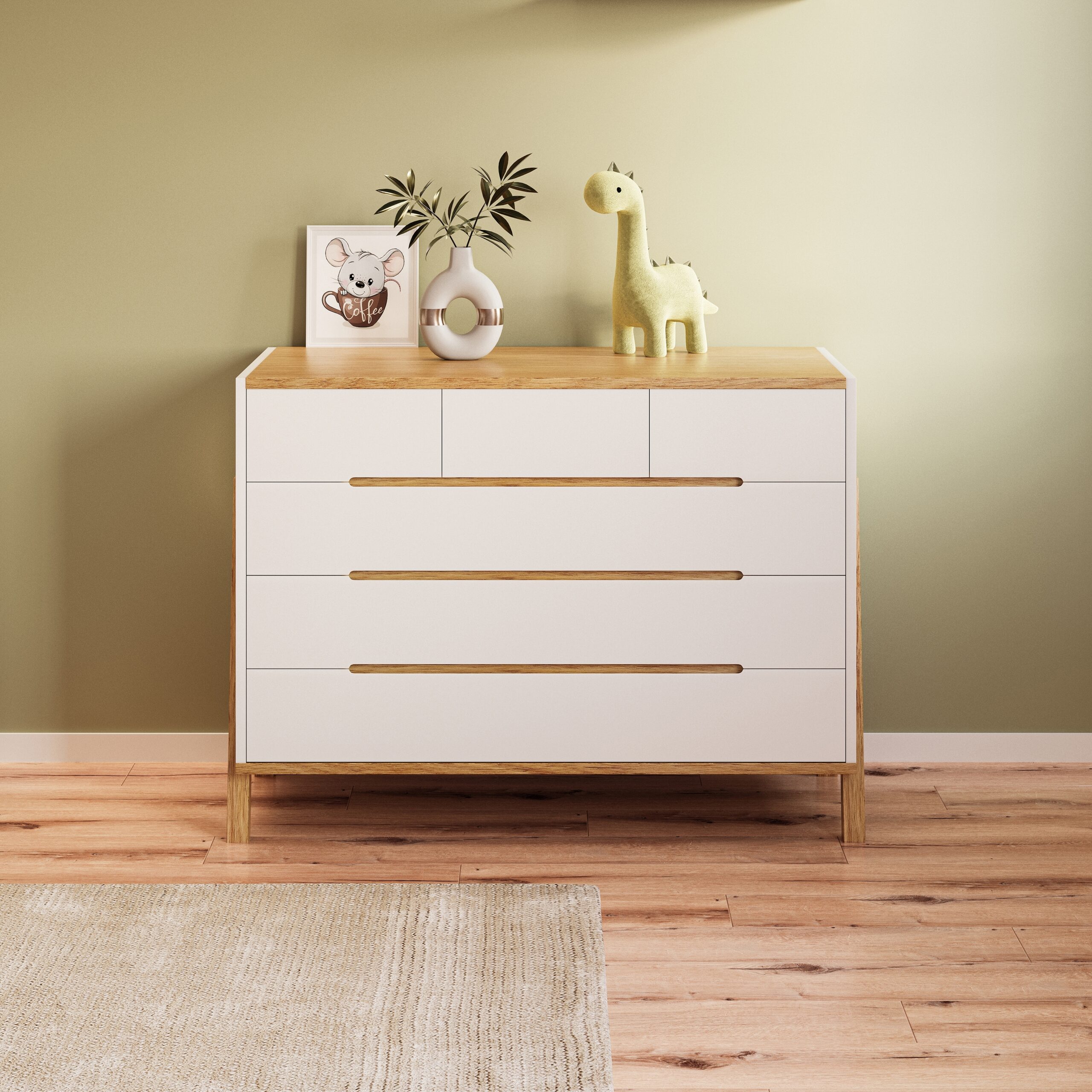 חדר שינה לתינוק רומא- טריקה שקטה כולל מיטת מעבר