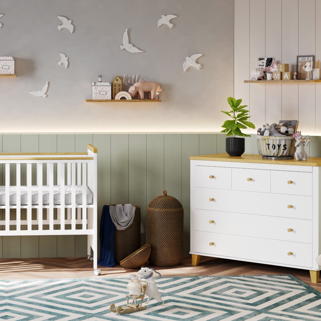 Natural gray baby room חדר לתינוק לוטם אפור טבעי