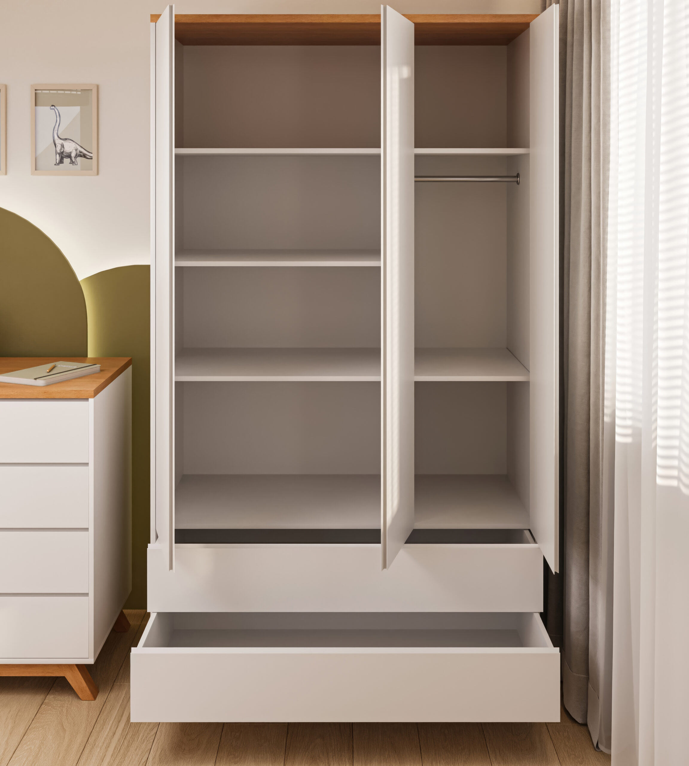 ארון לחדר לילד ולתינוק מקאו- טריקה שקטה ארון לחדר לילד ולתינוק מקאו- טריקה שקטה