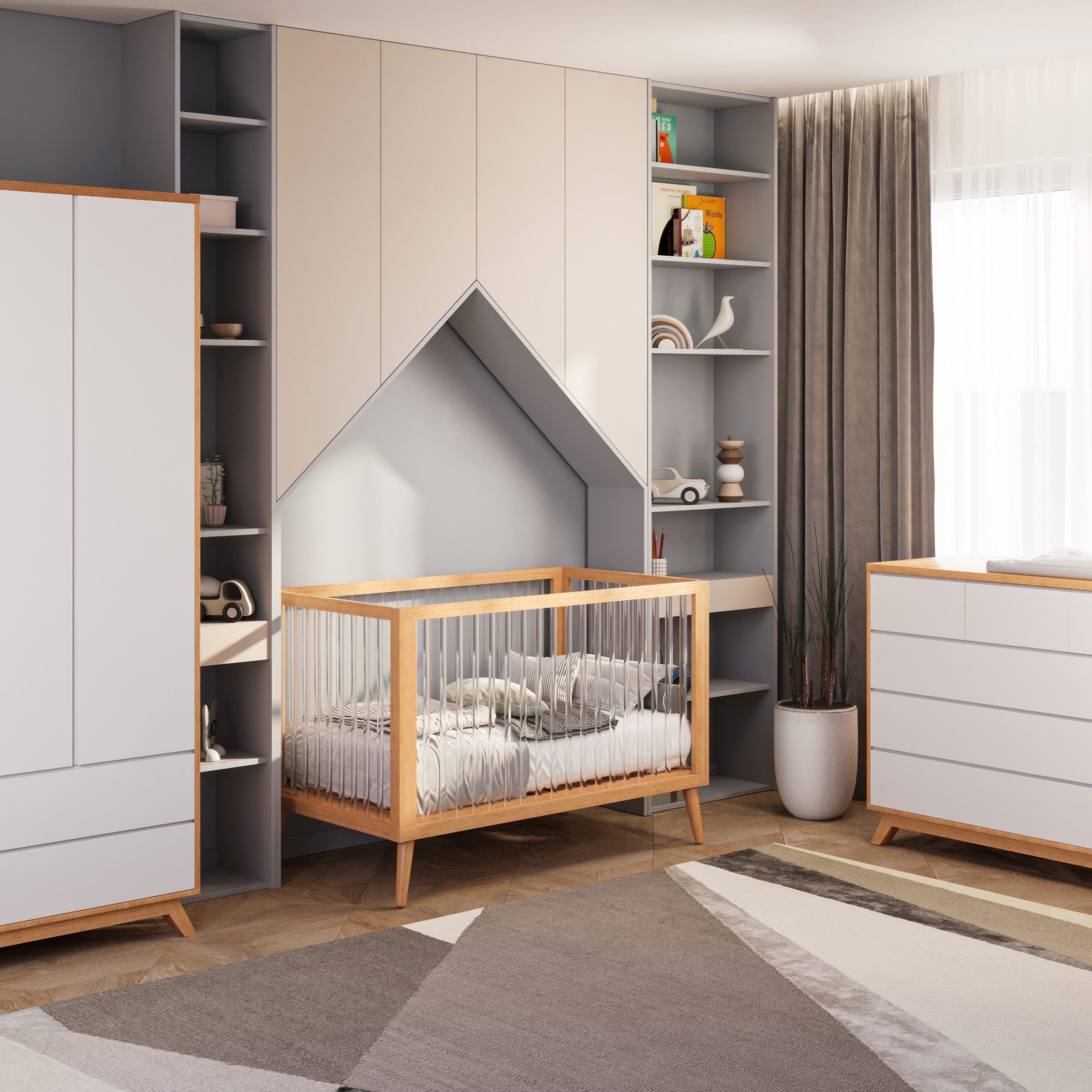 חדר שינה לתינוק בייג'ין- טריקה שקטה