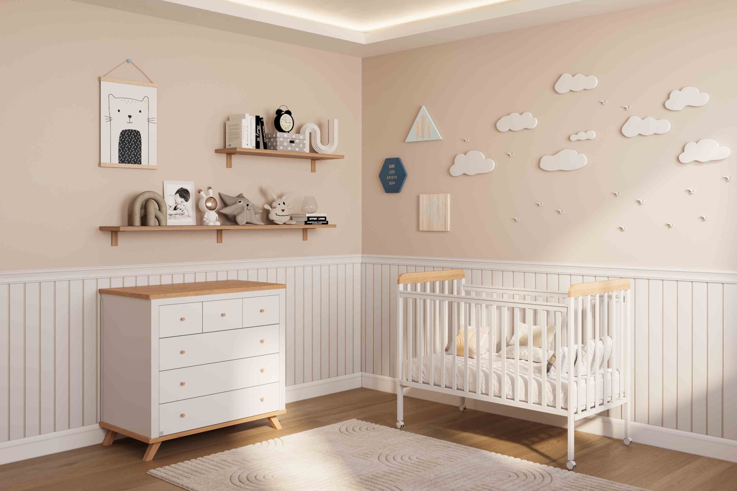 חדר לתינוק ניו ג'רזי לבן טבעי