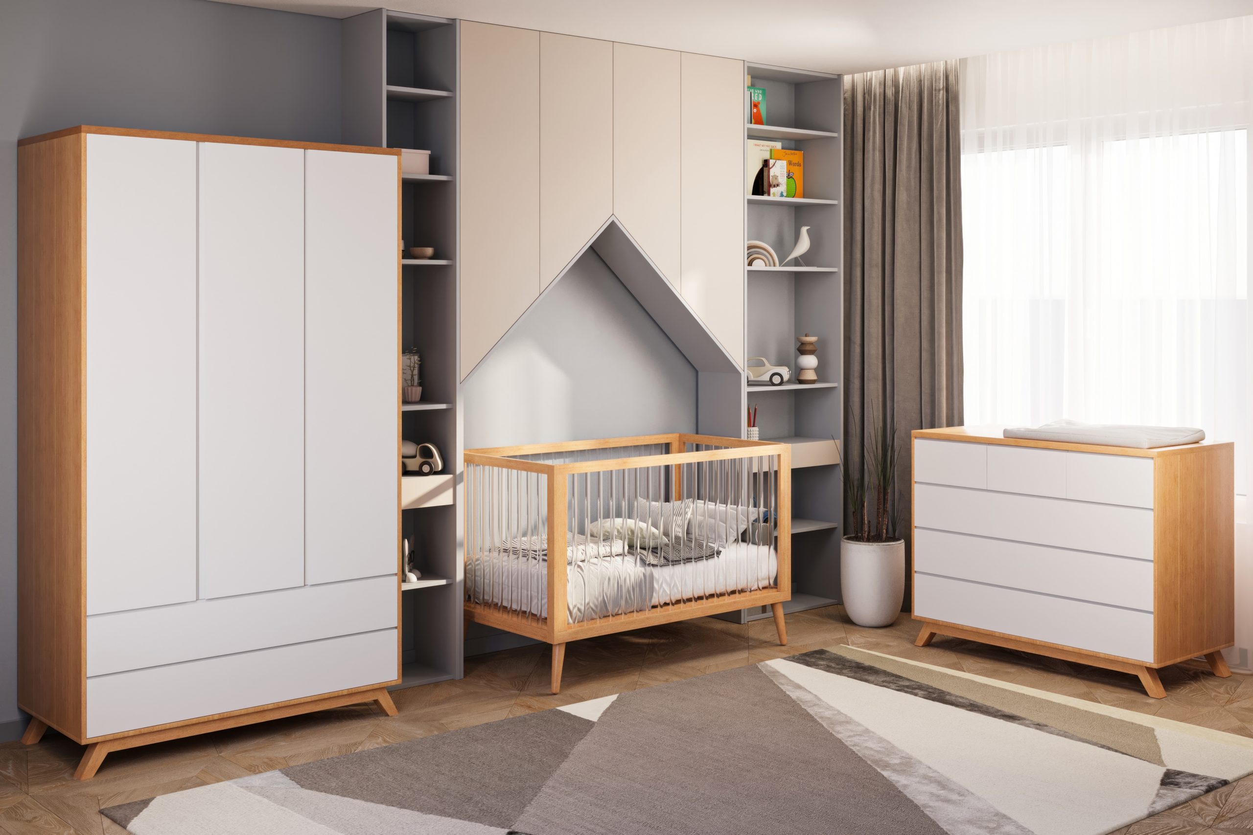 חדר שינה לתינוק בייג'ין- טריקה שקטה