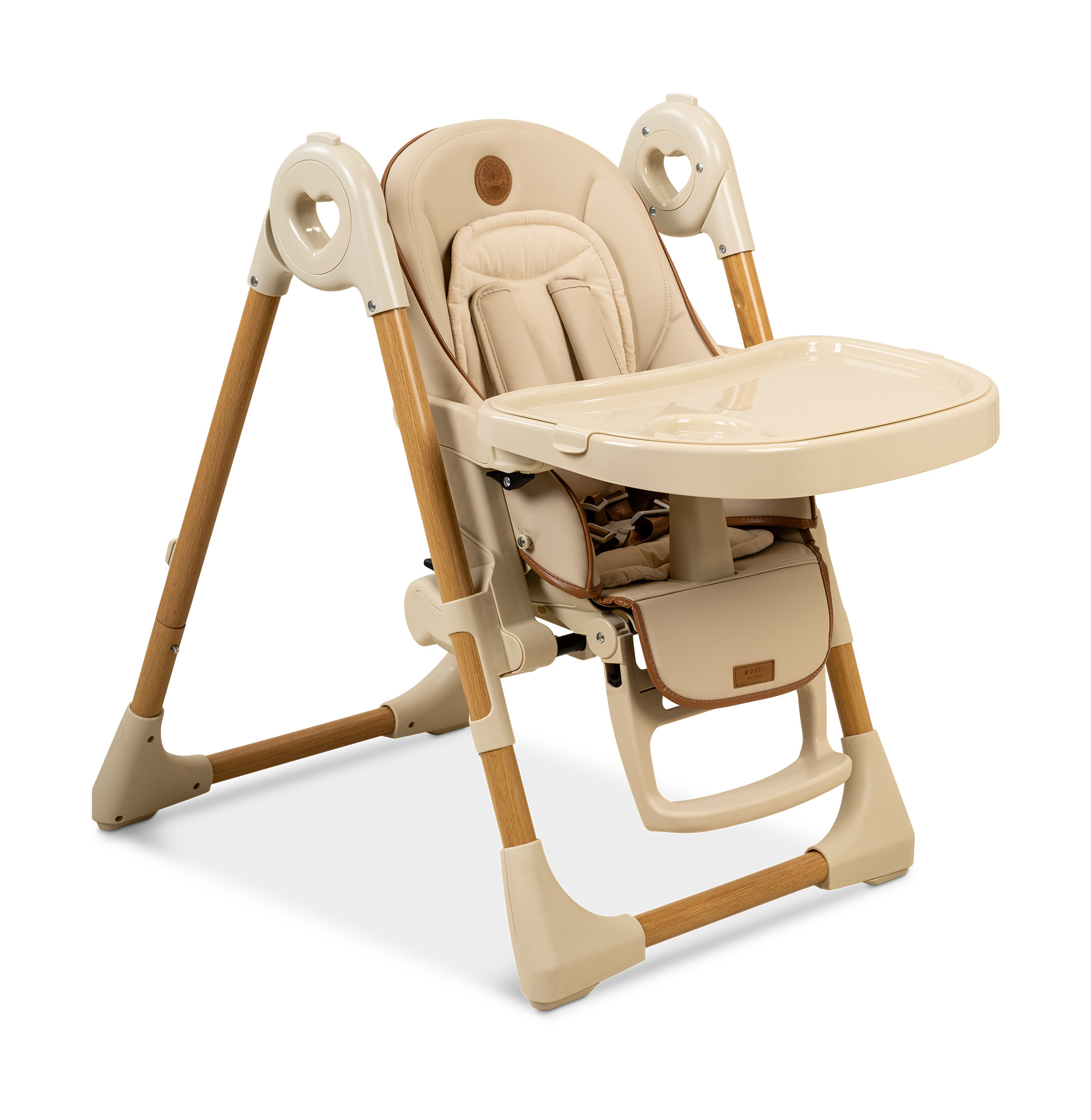 כסא אוכל לתינוק ולילד BÉBÉ דגם woody בז' עץ