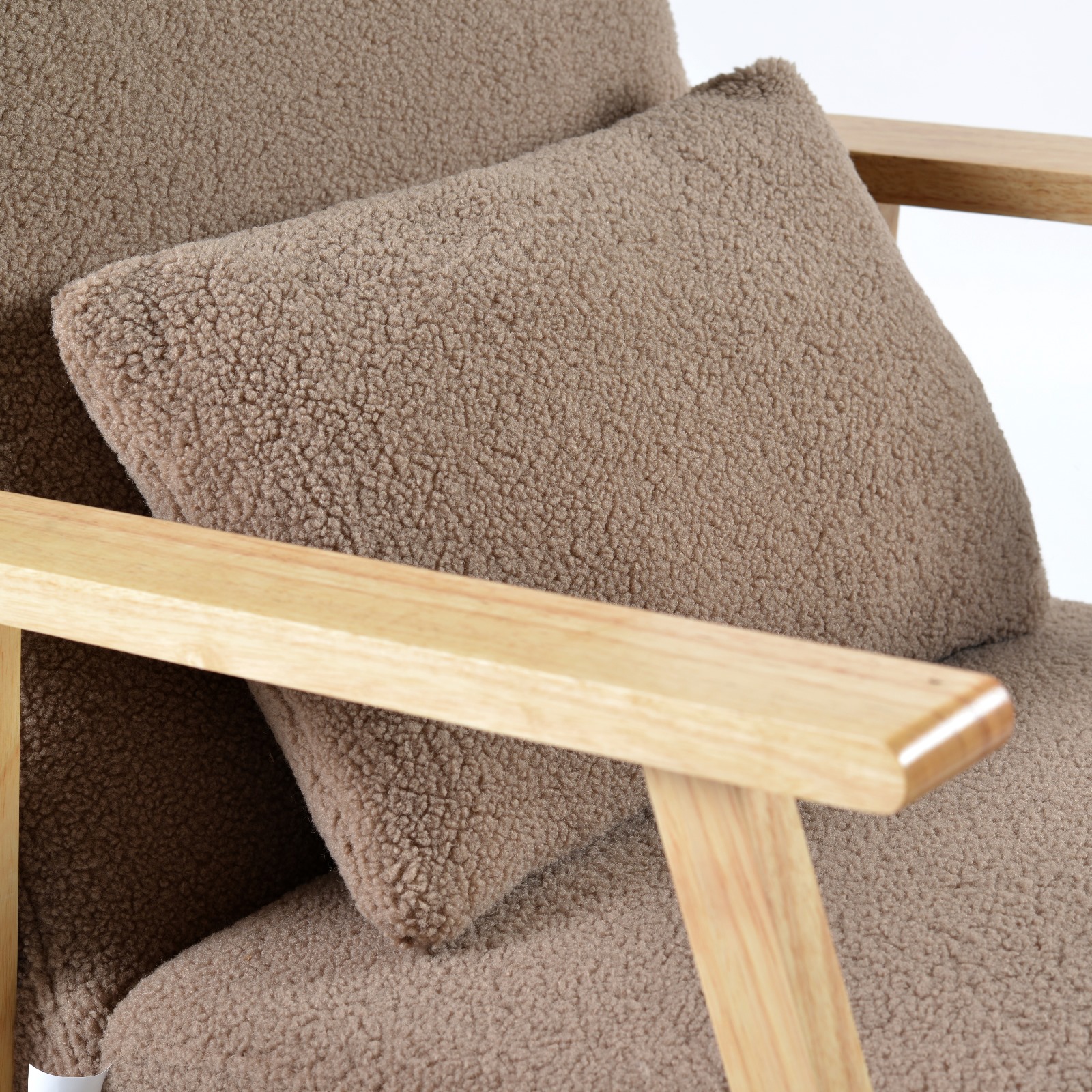 כורסת הנקה נדנדה טוקיו בד בוקלה קפה כולל הדום