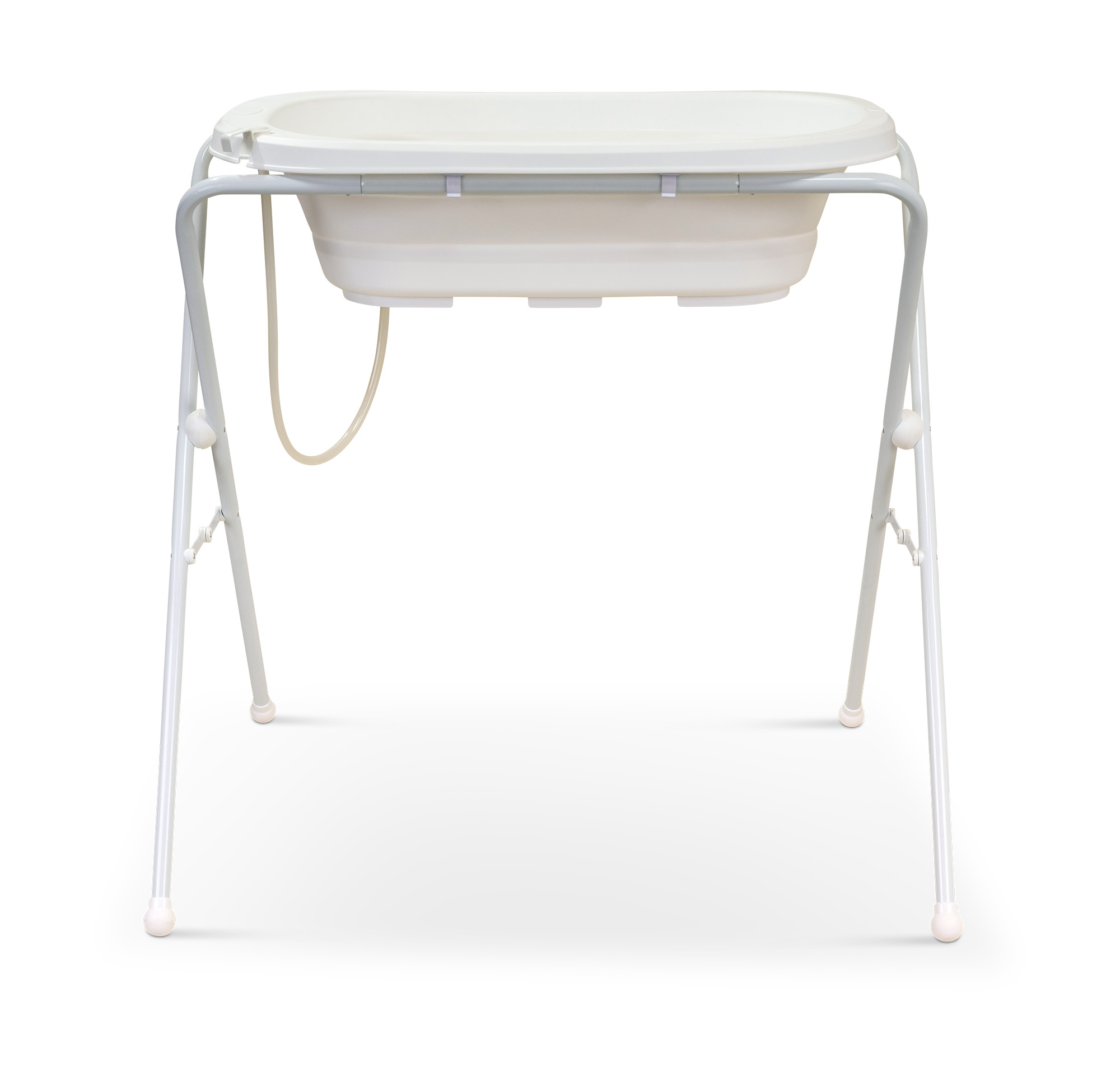 אמבטיה סיליקון מתקפלת כולל מעמד צינורית ומושב אמבטיה דפני מתקפל צבע מוקה-צפי חזרה למלאי סוף פברואר