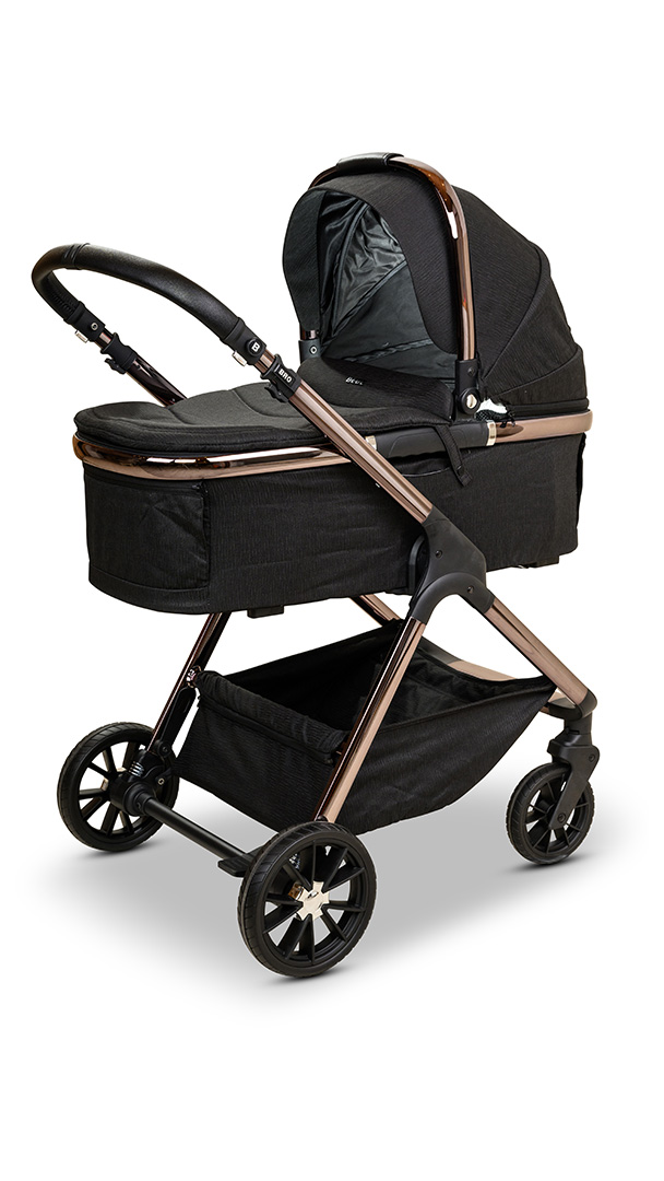 עגלת תינוק משולבת BÉBÉ - BRO שחור רוז גולד עגלת תינוק משולבת BÉBÉ - BRO שחור רוז גולד