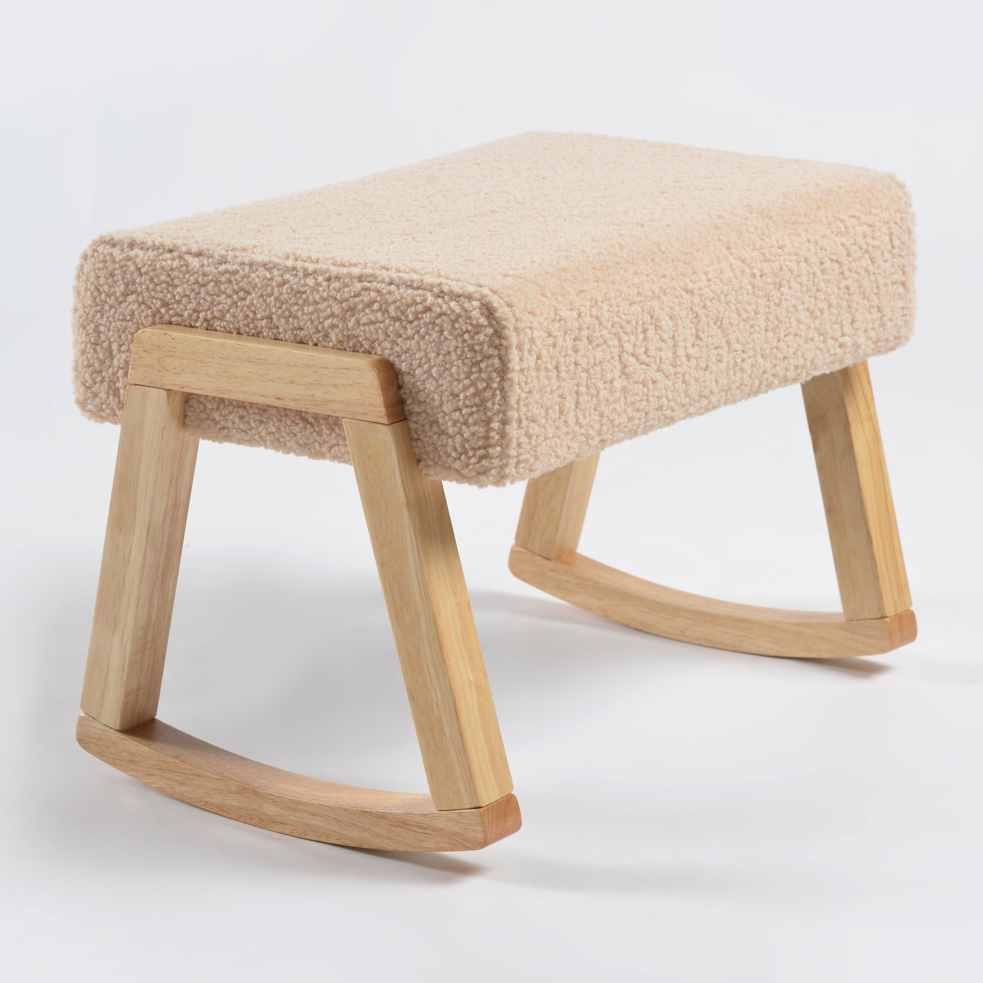 כורסת הנקה נדנדה ראטן בוקלה צבע חול כולל הדום