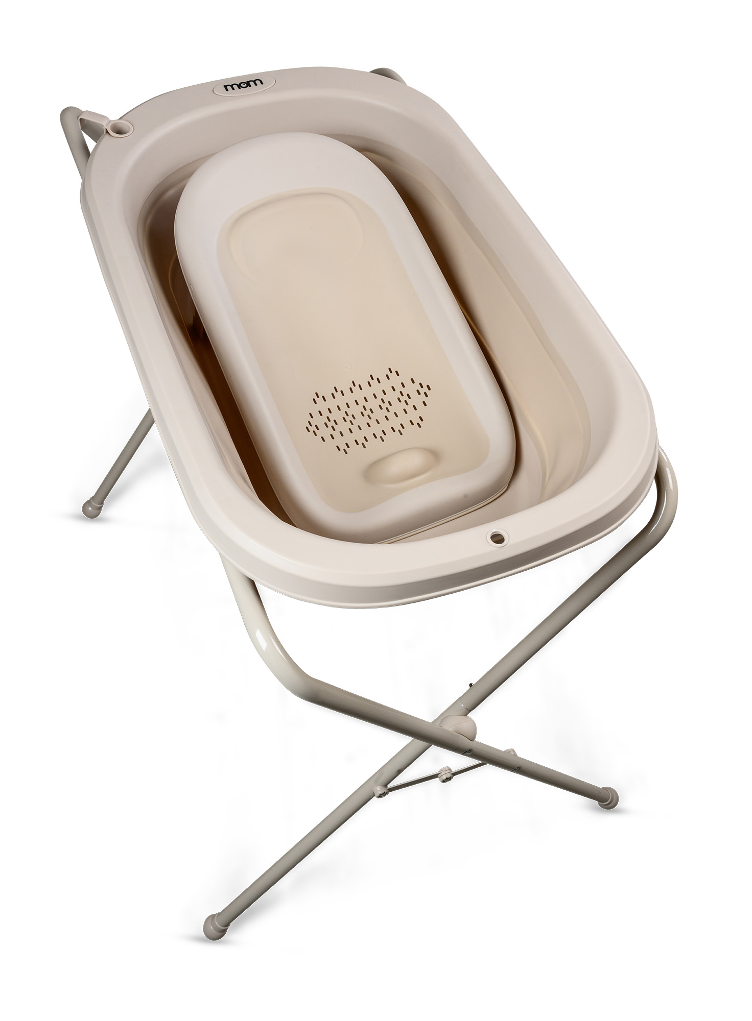 אמבטיה סיליקון מתקפלת כולל מעמד וצינורית שמנת