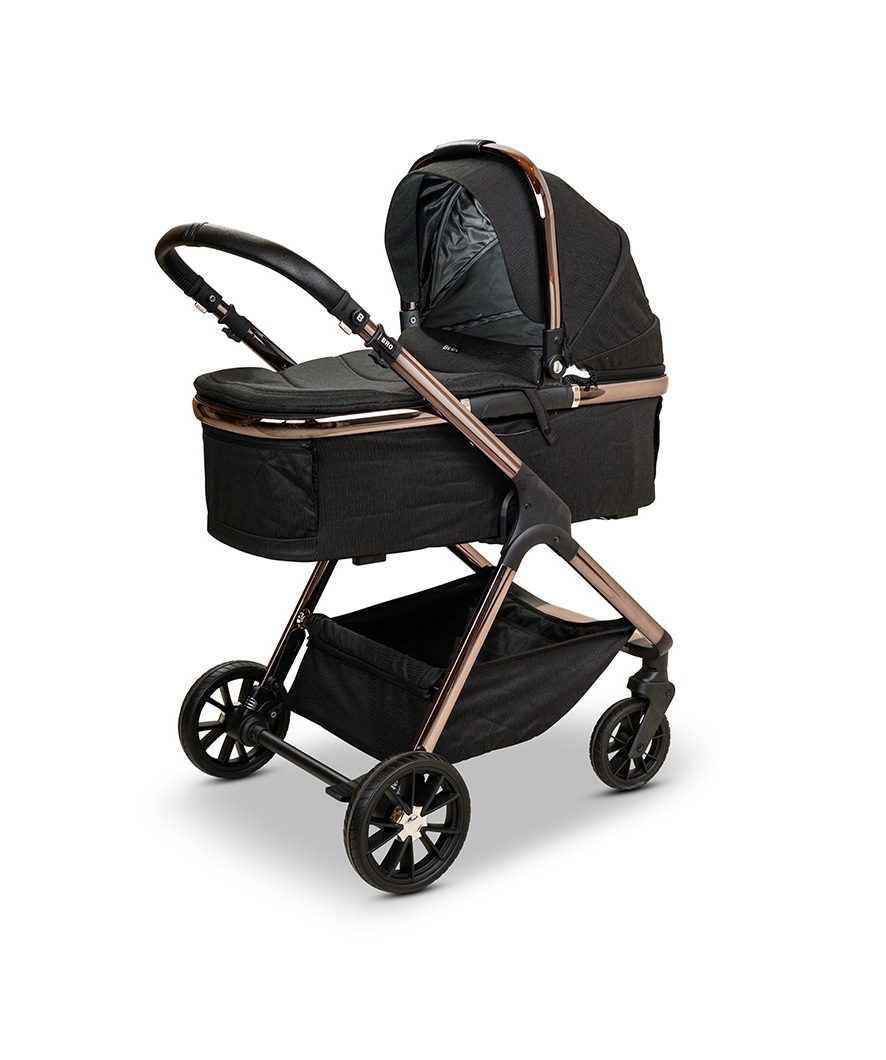 BÉBÉ - BRO Black Rose Gold Combination Baby Stroller עגלת תינוק משולבת BÉBÉ - BRO שחור רוז גולד