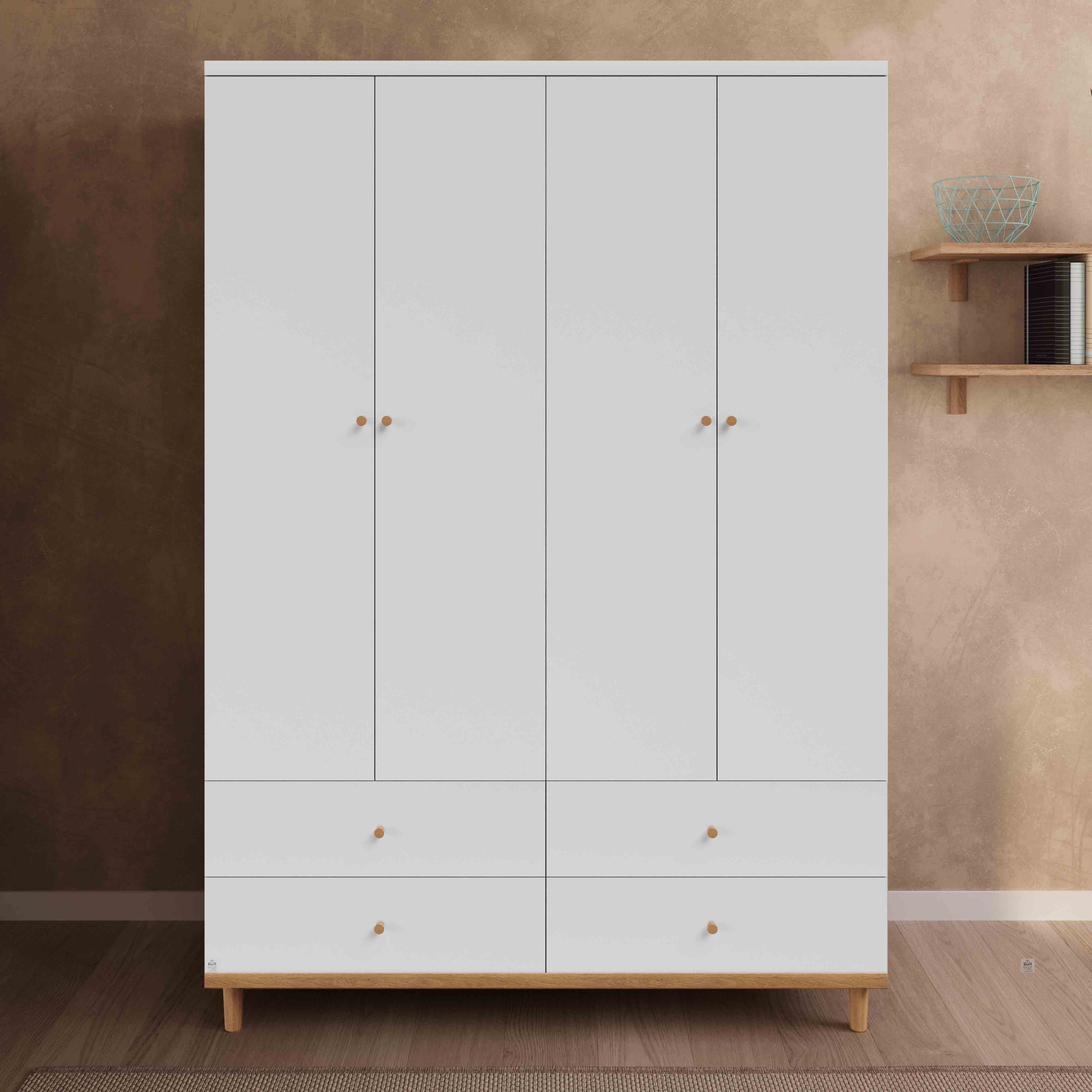 ארון לחדר שינה לתינוק ולילד ניו ג'רזי לבן עץ בוק- טריקה שקטה ארון לחדר שינה לתינוק ולילד ניו ג'רזי לבן עץ בוק- טריקה שקטה