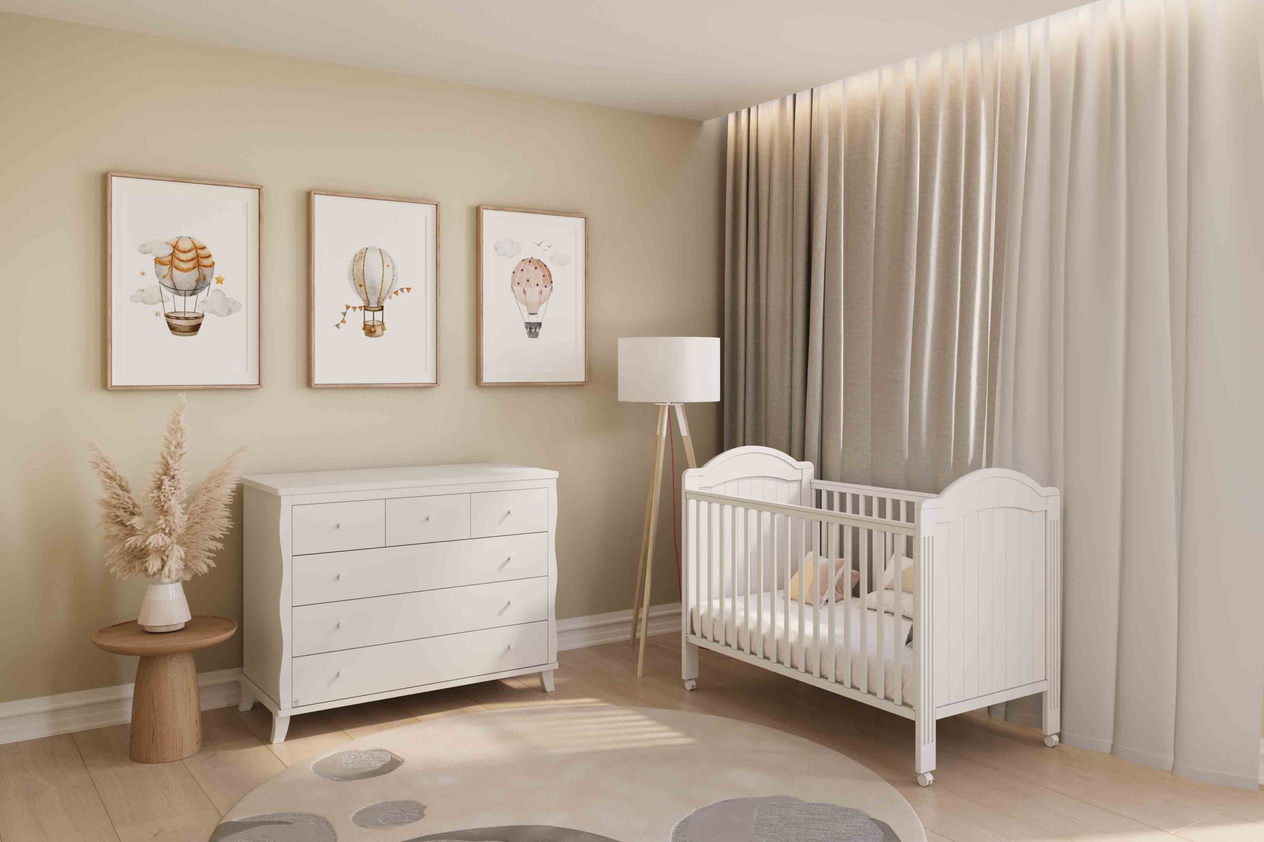 Baby Room and Transition Tamar White COLLECTION 2025 - Bed out of stock חדר לתינוק ומעבר תמר לבן COLLECTION 2025 - מיטה חסרה במלאי