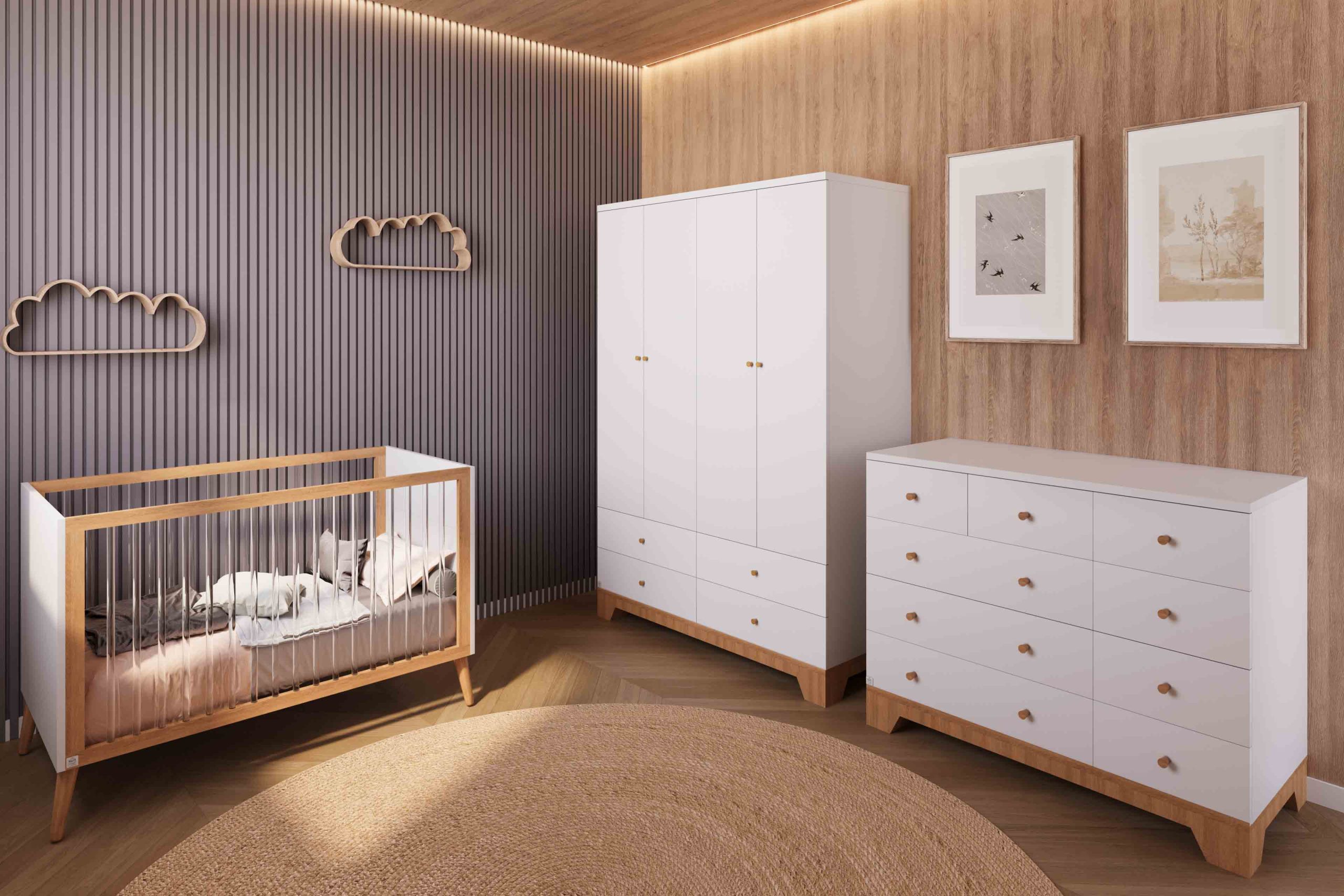 חדר שינה לתינוק נגב לבן מוטות שקופים- טריקה שקטה NEW COLLECTION !!