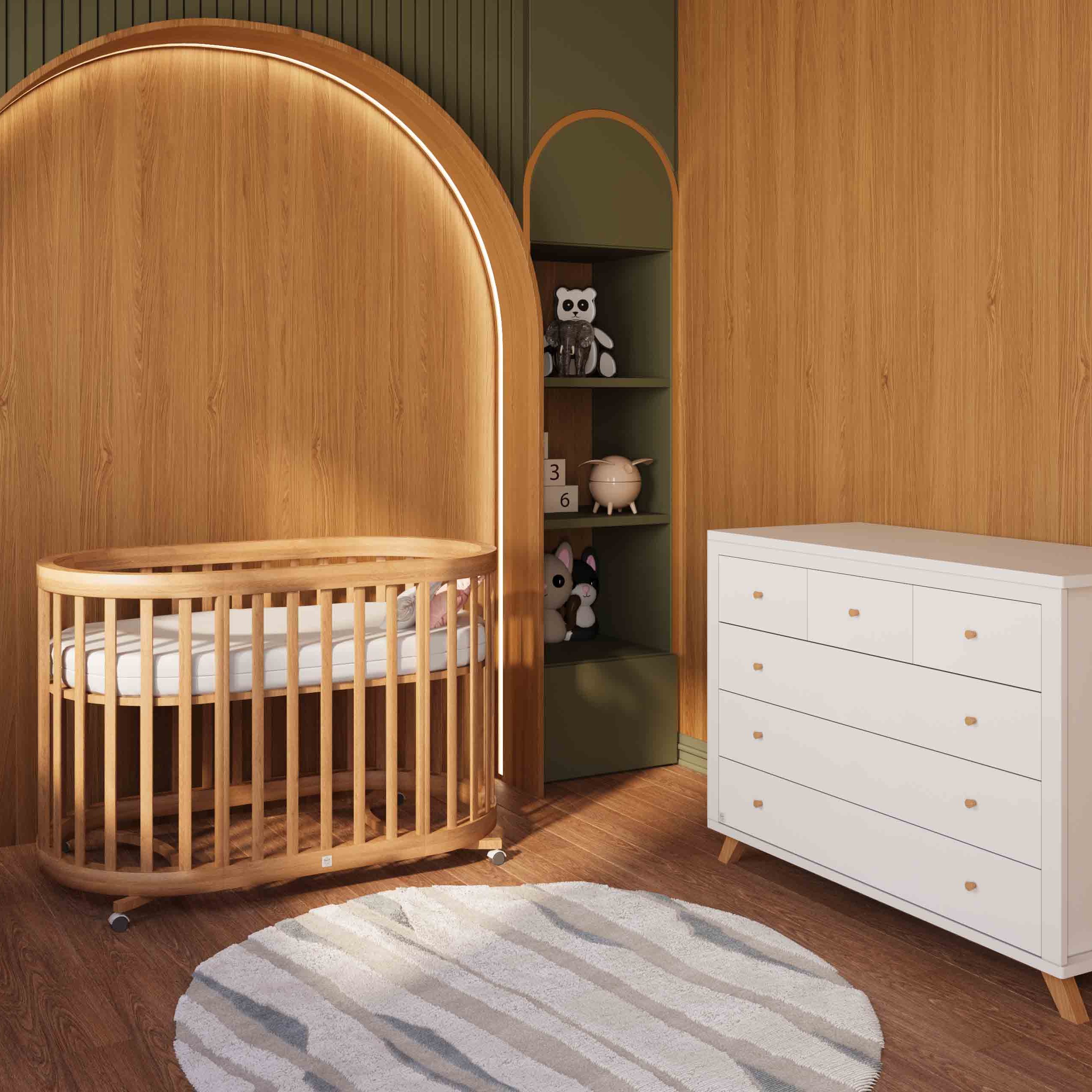 Baby room and natural white hurricane transition חדר לתינוק ומעבר הורקאן טבעי לבן