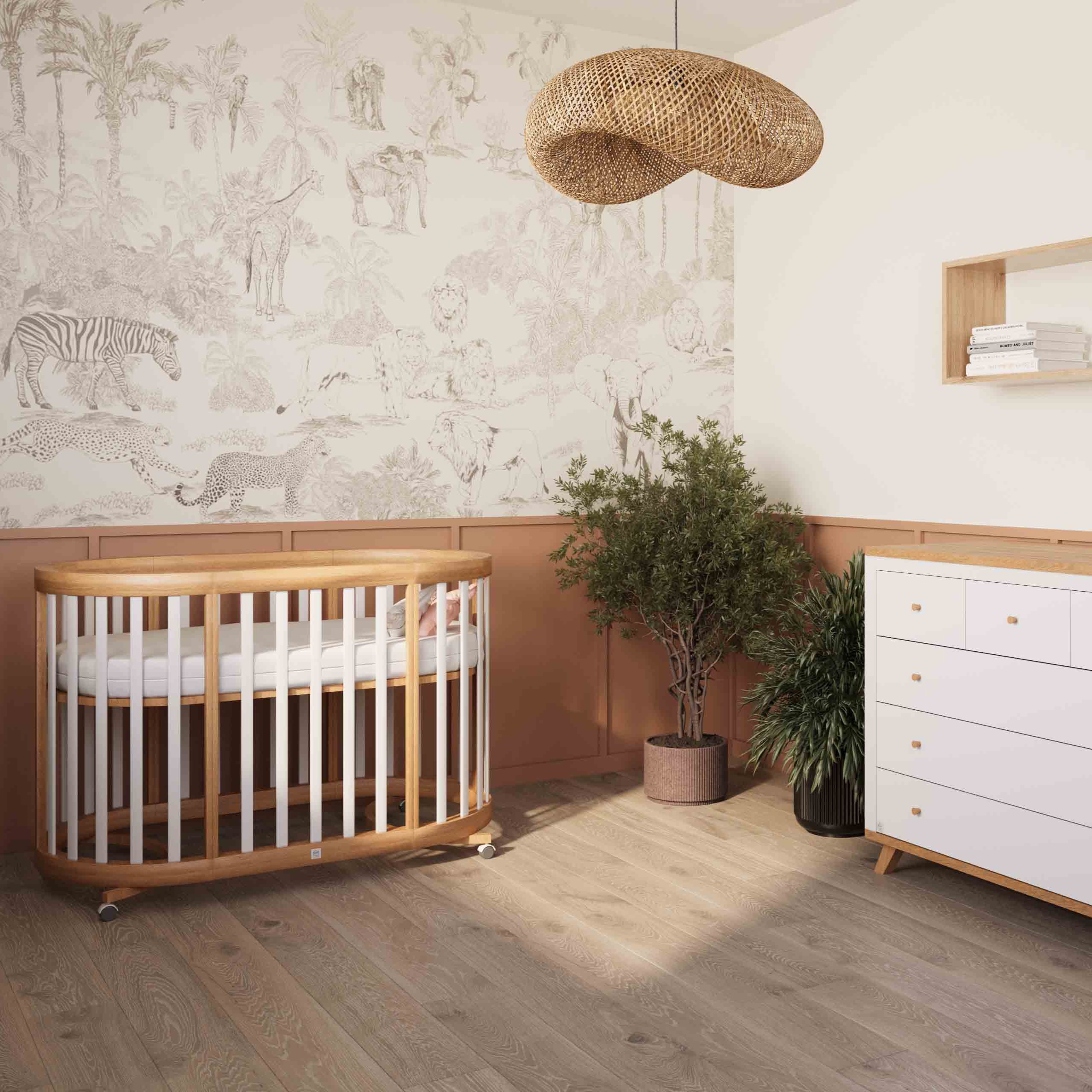 Baby room and natural white hurricane transition חדר לתינוק ומעבר הורקאן טבעי לבן