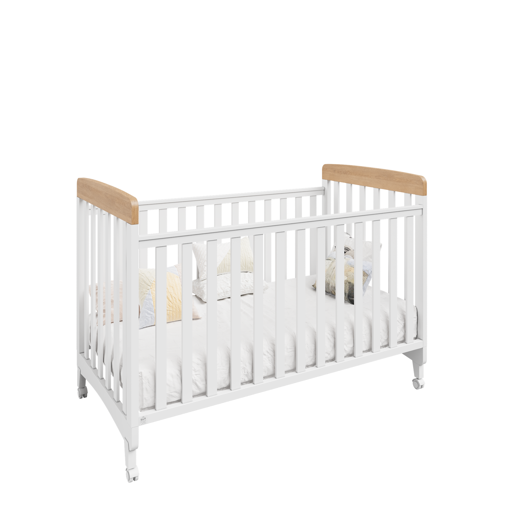 מיטת תינוק ומעבר אירוס לבן