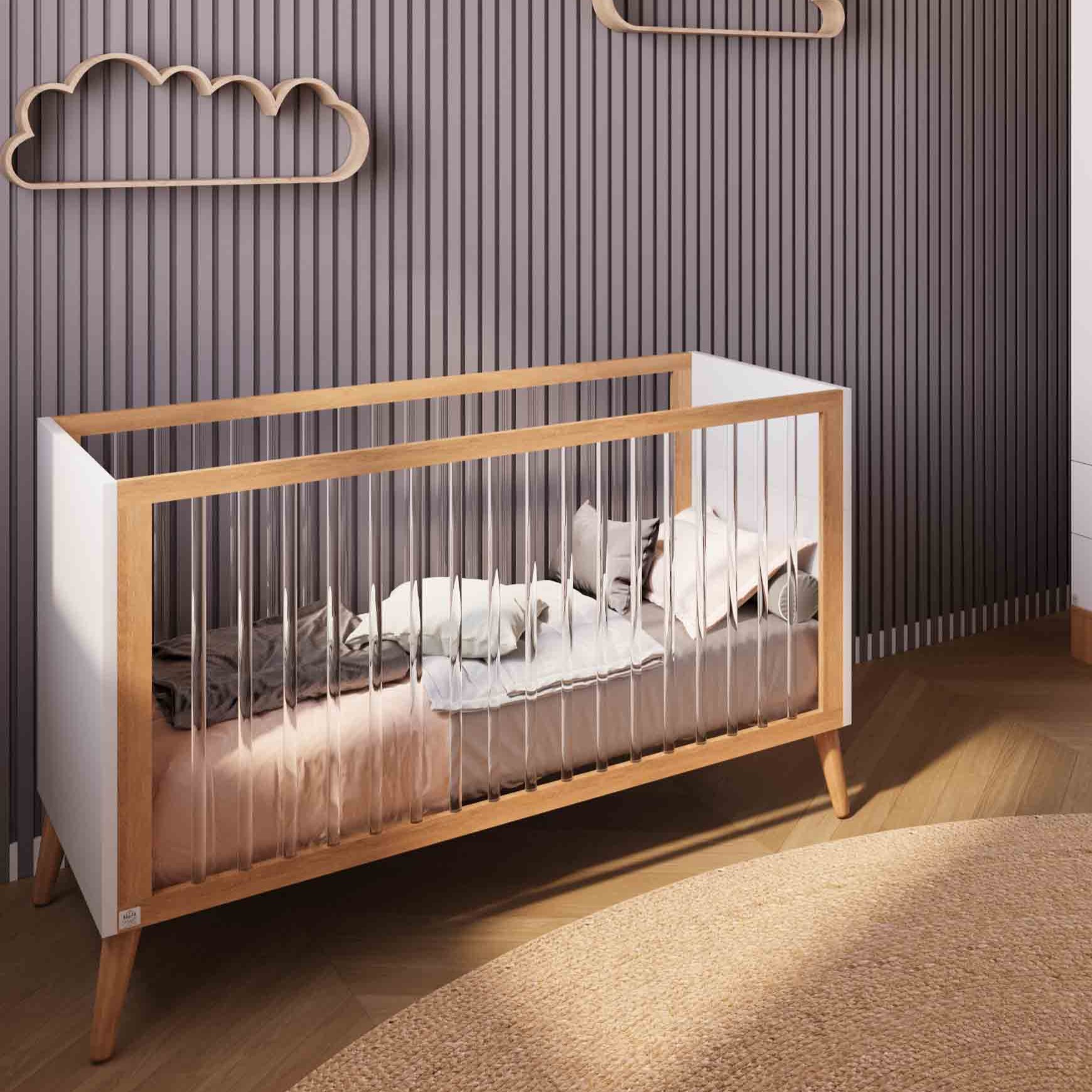 חדר שינה לתינוק נגב לבן מוטות שקופים- טריקה שקטה NEW COLLECTION !!