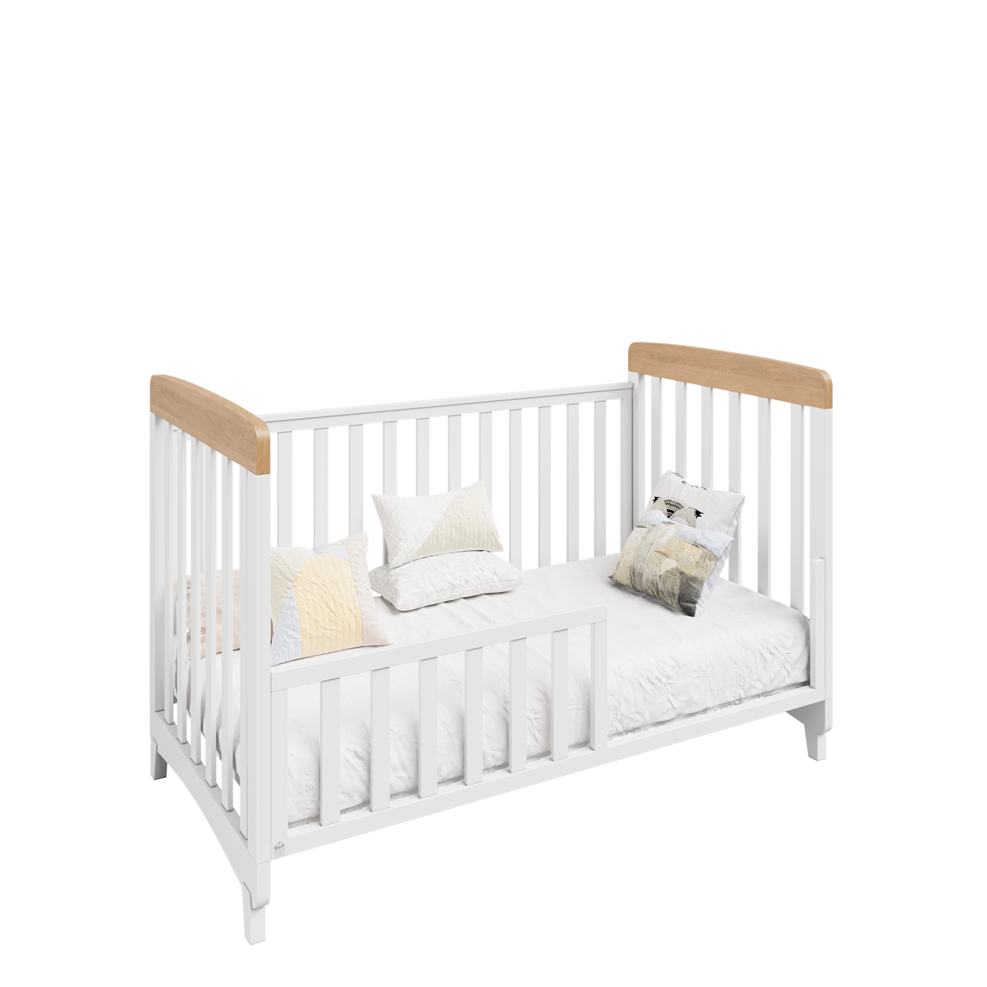 מיטת תינוק ומעבר אירוס לבן