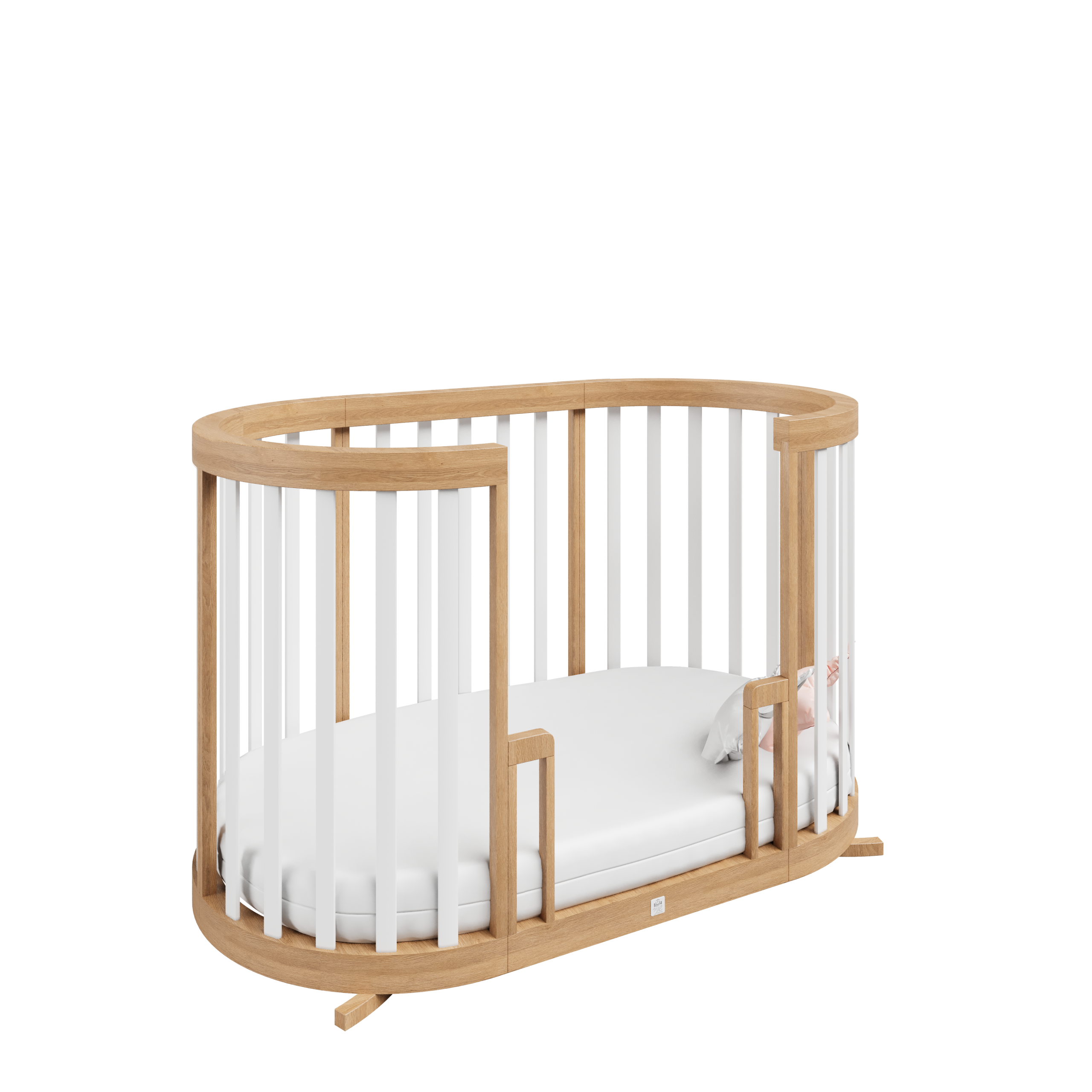 מיטת תינוק מעוגלת 3 ב 1 שהיא גם עריסה, גם מיטת תינוק וגם מיטת מעבר, היא פתרון פרקטי ונוח עבור הורים שמחפשים רהיט שיכול ללוות את הילד שלהם לאורך זמן. מיטות כאלו מתוכננות כך שניתן להתאים אותן לשלבים השונים של התפתחות הילד. בתחילת הדרך, היא מתפקדת כעריסה בטוחה ומוגנת לתינוקות רכים. כאשר הילד גדל, ניתן להפוך אותה למיטת תינוק עם מעקה שמונע נפילה. ולבסוף, כשהילד כבר יותר גדול, אפשר לשנות למעקה מעבר ולהפוך אותה למיטת מעבר שמתאימה לילד. 