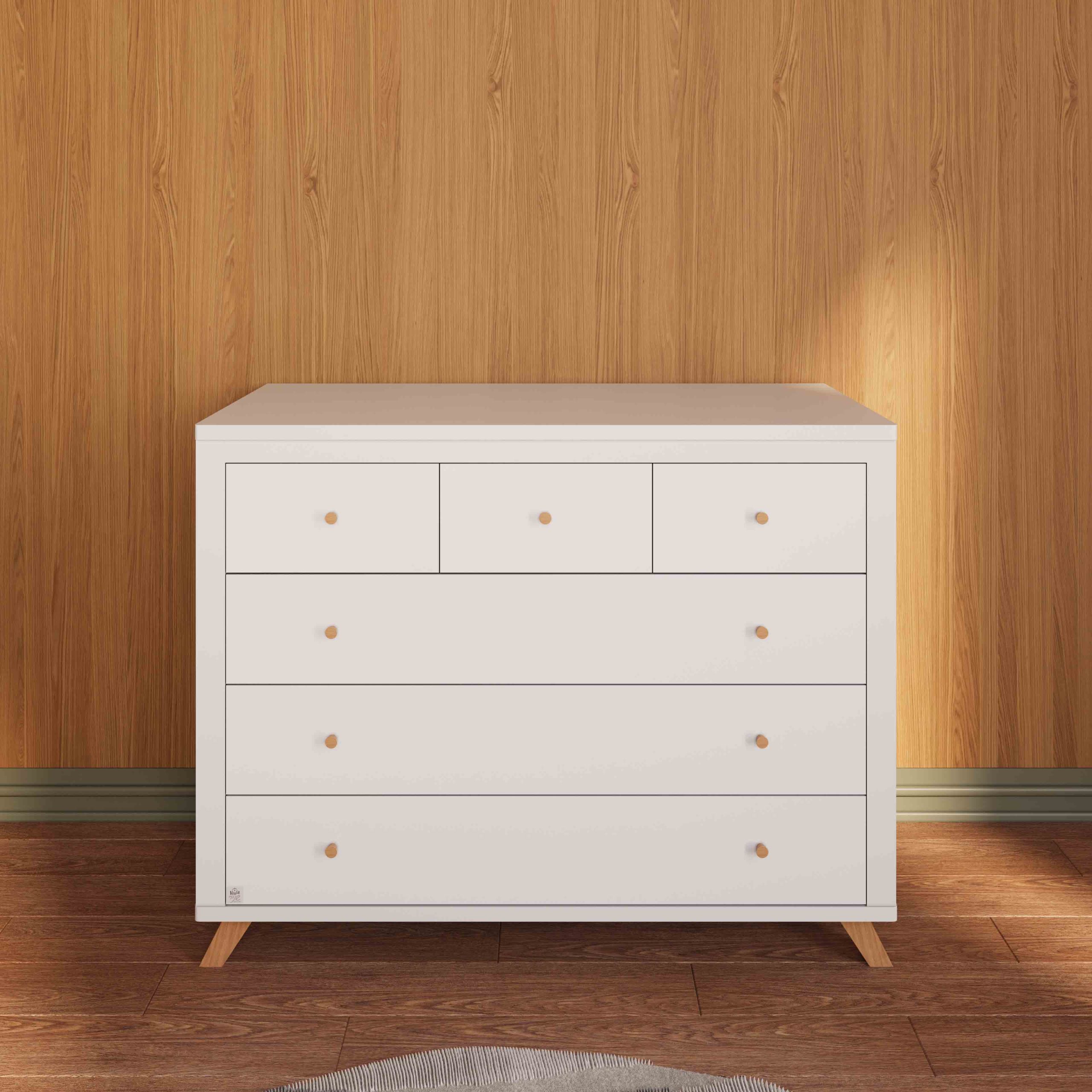 White acrylic nightstand - soft-close drawers שידה רקפת לבן אקרילי- מסילות טריקה שקטה