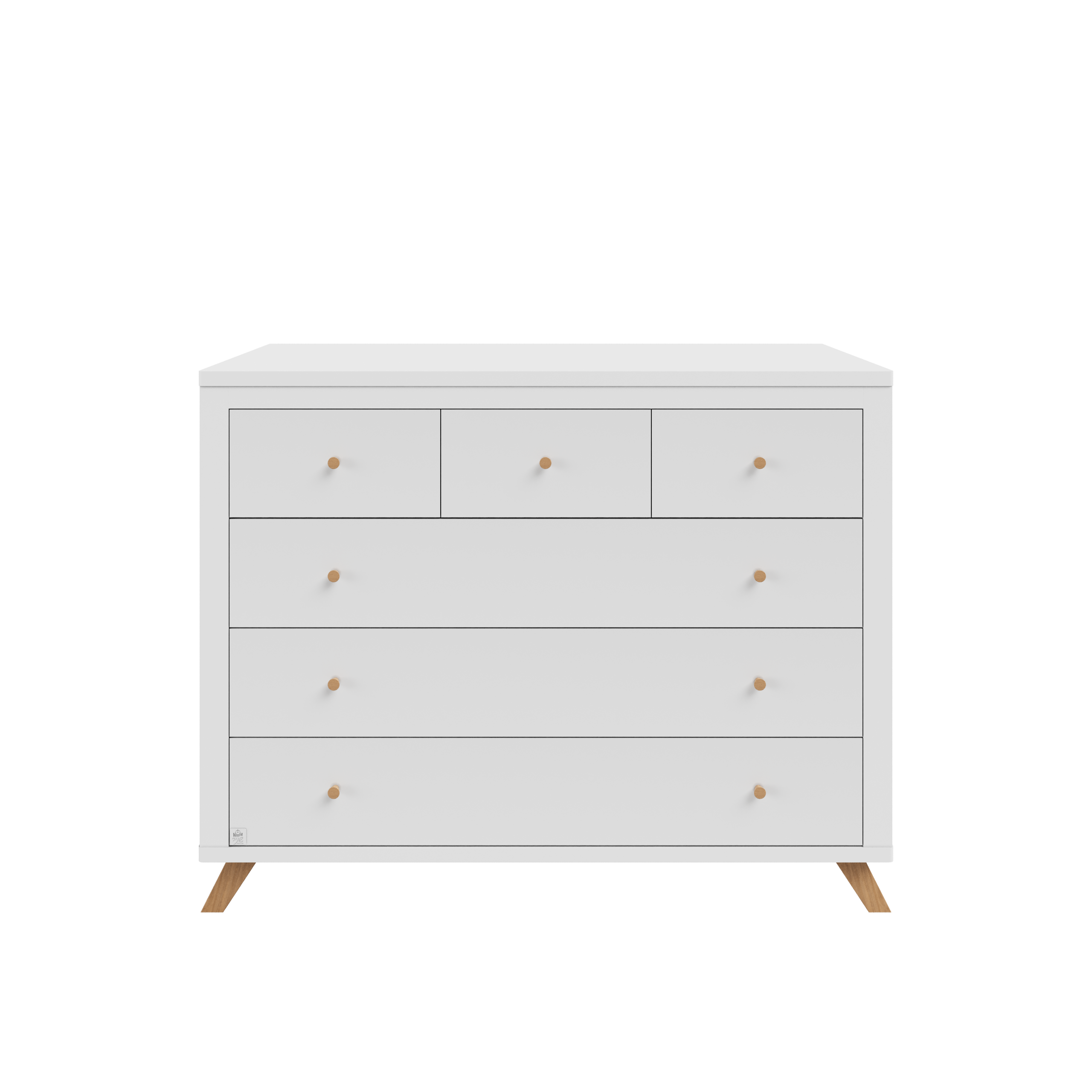 White acrylic nightstand - soft-close drawers שידה רקפת לבן אקרילי- מסילות טריקה שקטה