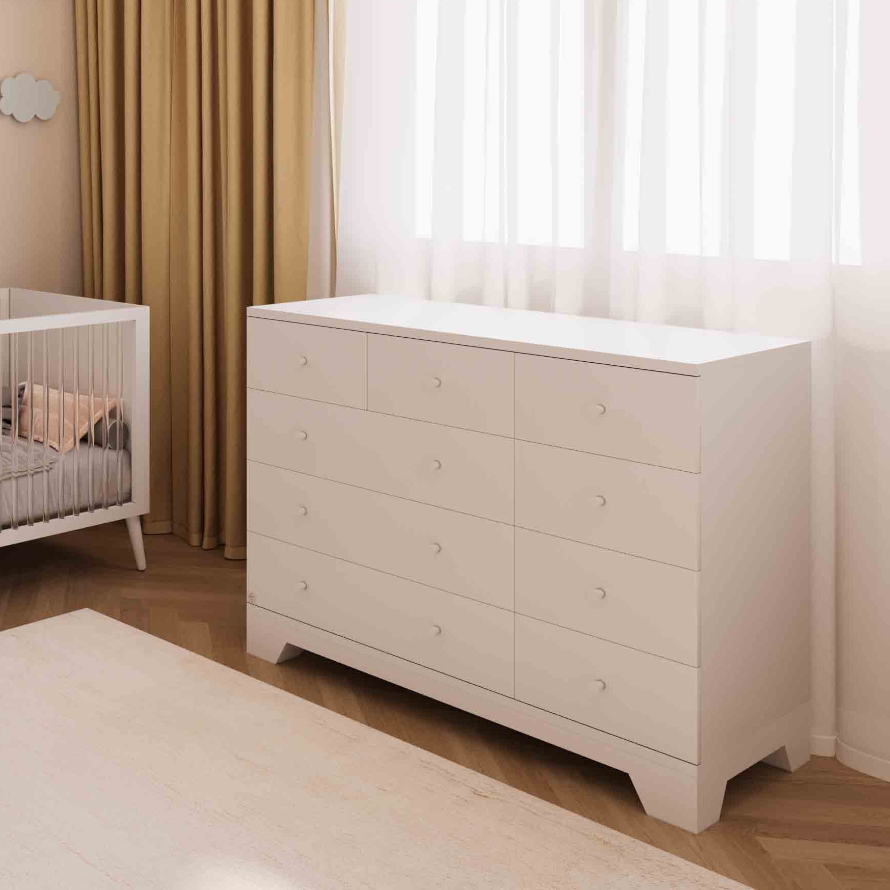 חדר שינה לתינוק נגב לבן מוטות שקופים- טריקה שקטה NEW COLLECTION !!