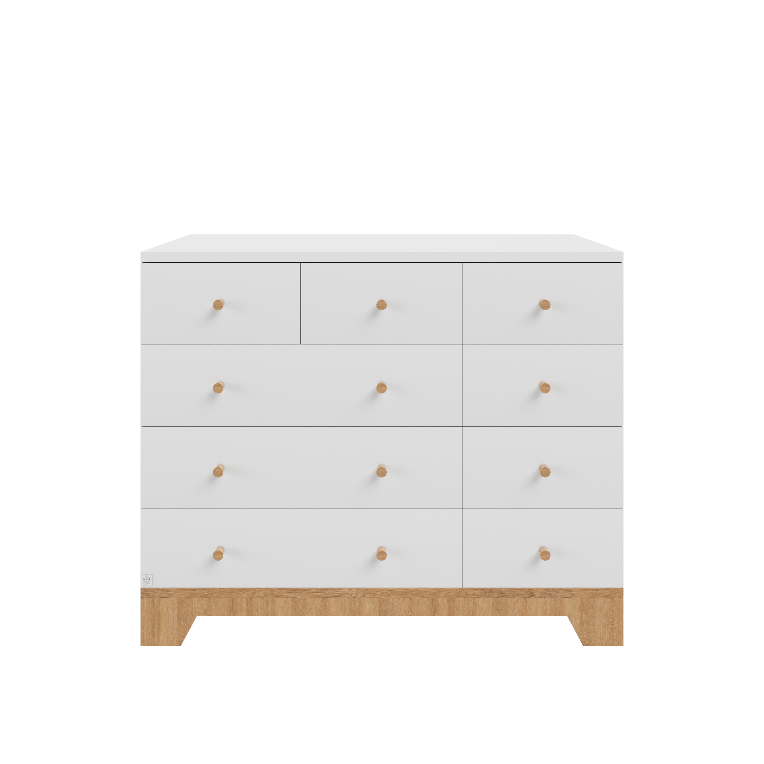 Natural white Negev chest of drawers - soft-close slides שידה נגב לבן טבעי - מסילות טריקה שקטה