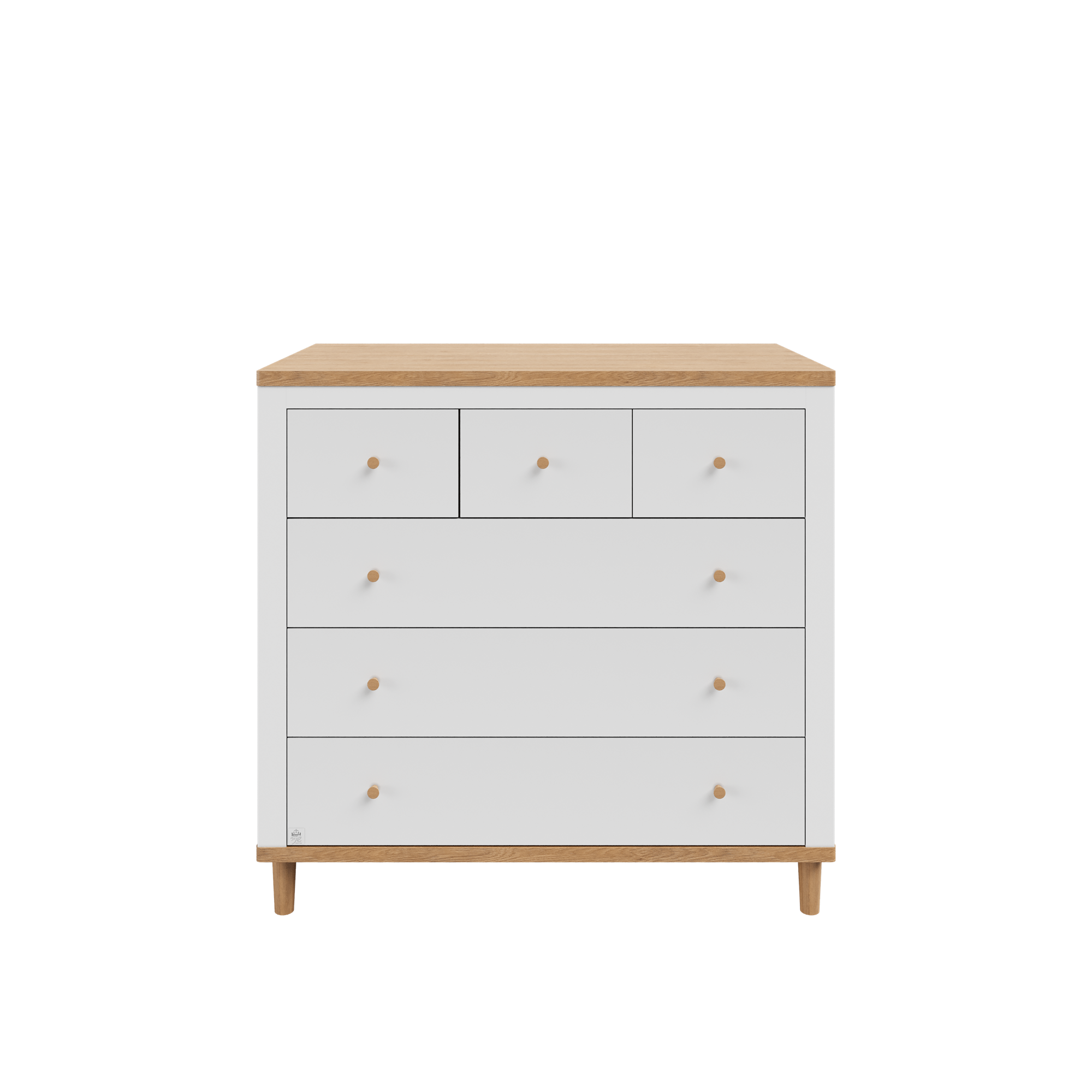 שידה ניו ג'רזי מגיעה עם פינה מעוגלת בפלטה עליונה , ופינה מעוגלת פלטה תחתונה לשמירה על סביבה בטוחה לתינוק. עם חלוקת מגירות פרקטית 3 מגירות קטנות ותוספת 3 מגירות גדולות וטריקה שקטה איכותיות בעלות כושר נשיאה גבוה.