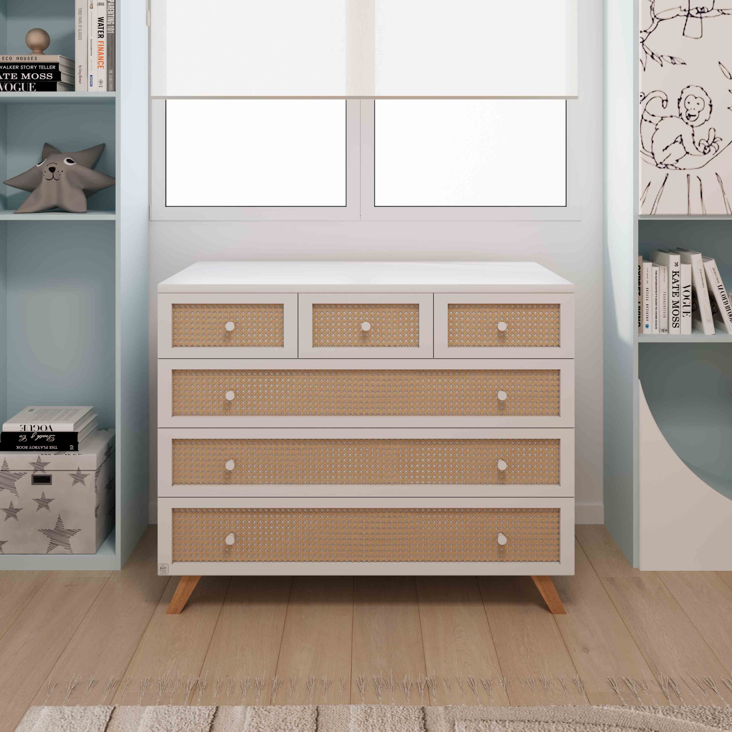 Cape Town Rattan Sideboard - Soft-close rails שידה קאייפטאון ראטן- מסילות טריקה שקטה