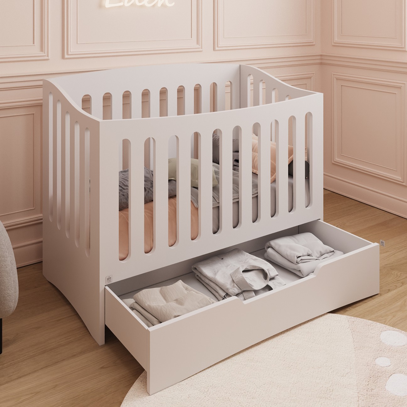 STUDIO BOUTIQUE COLLECTION מיטת תינוק ציפור גן עדן