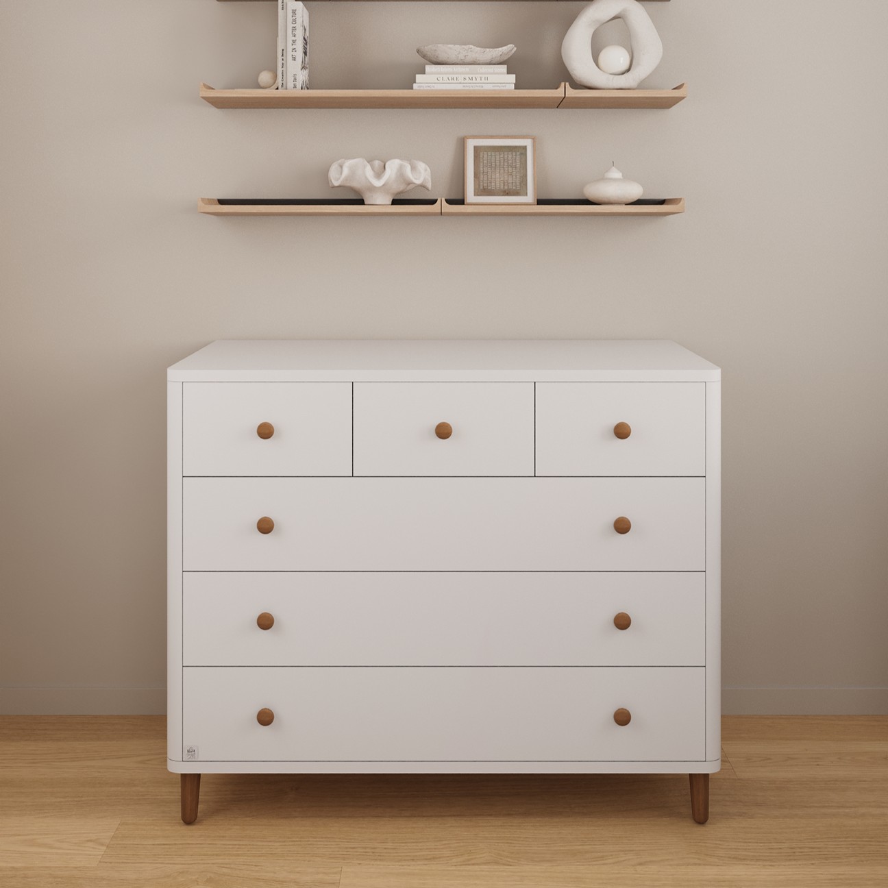 Kinneret Side Table in American Walnut STUDIO BOUTIQUE COLLECTION שידה כנרת לבן אגוז אמריקאי STUDIO BOUTIQUE COLLECTION