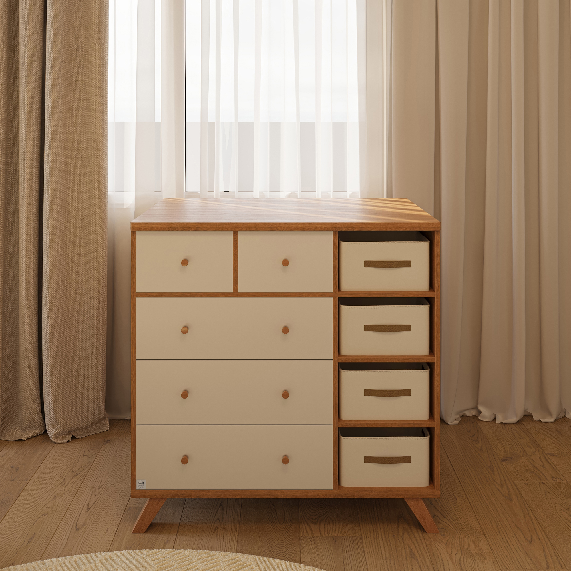 Natural white baby room - quiet closing חדר לתינוק סלסי לבן טבעי- טריקה שקטה