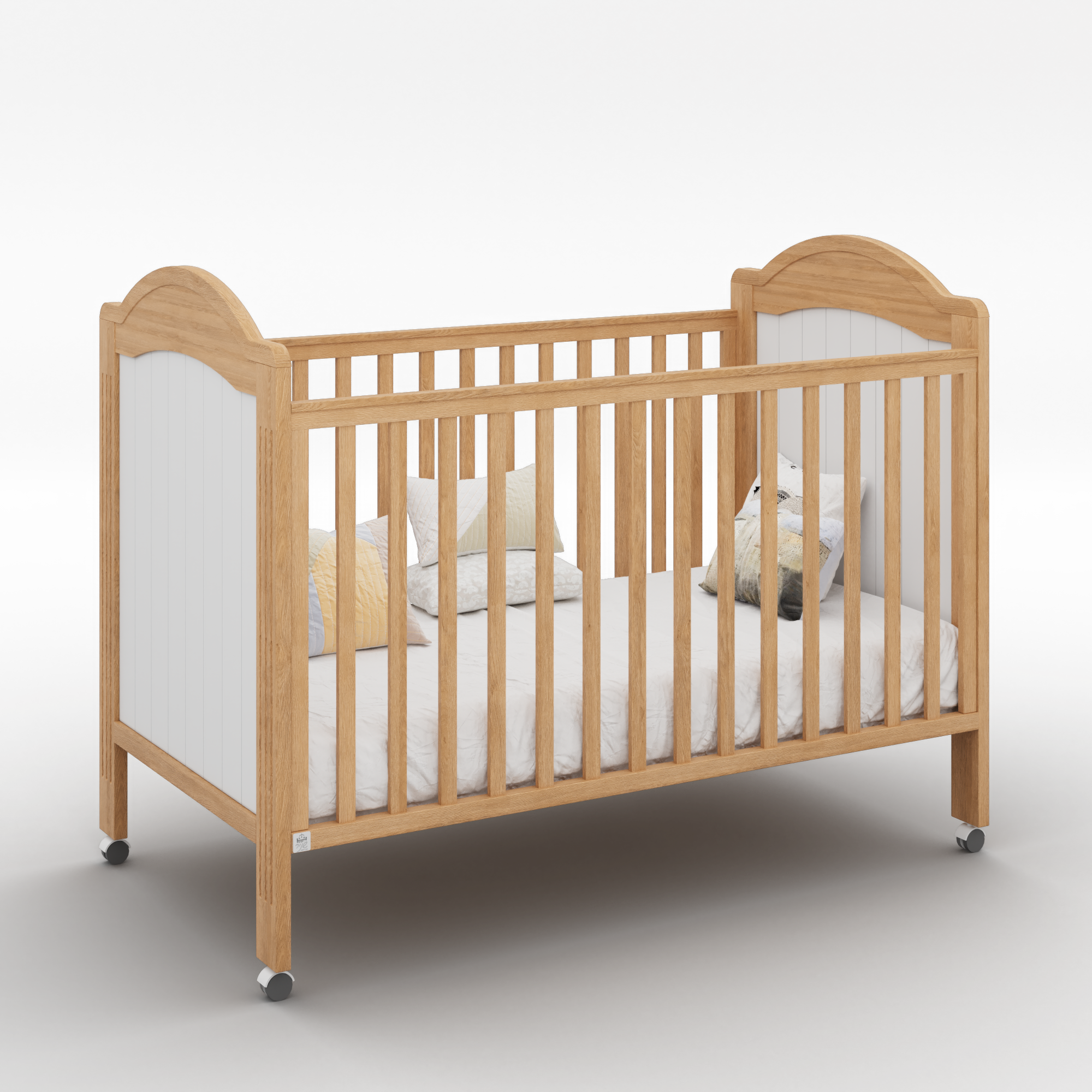 מיטת תינוק ומעבר בעיצוב קלאסי היא בחירה מושלמת להורים המחפשים לשלב בין אסתטיקה לפונקציונליות, היא מגיעה כולל קיט סולם מעבר הכלול במחיר המיטה.