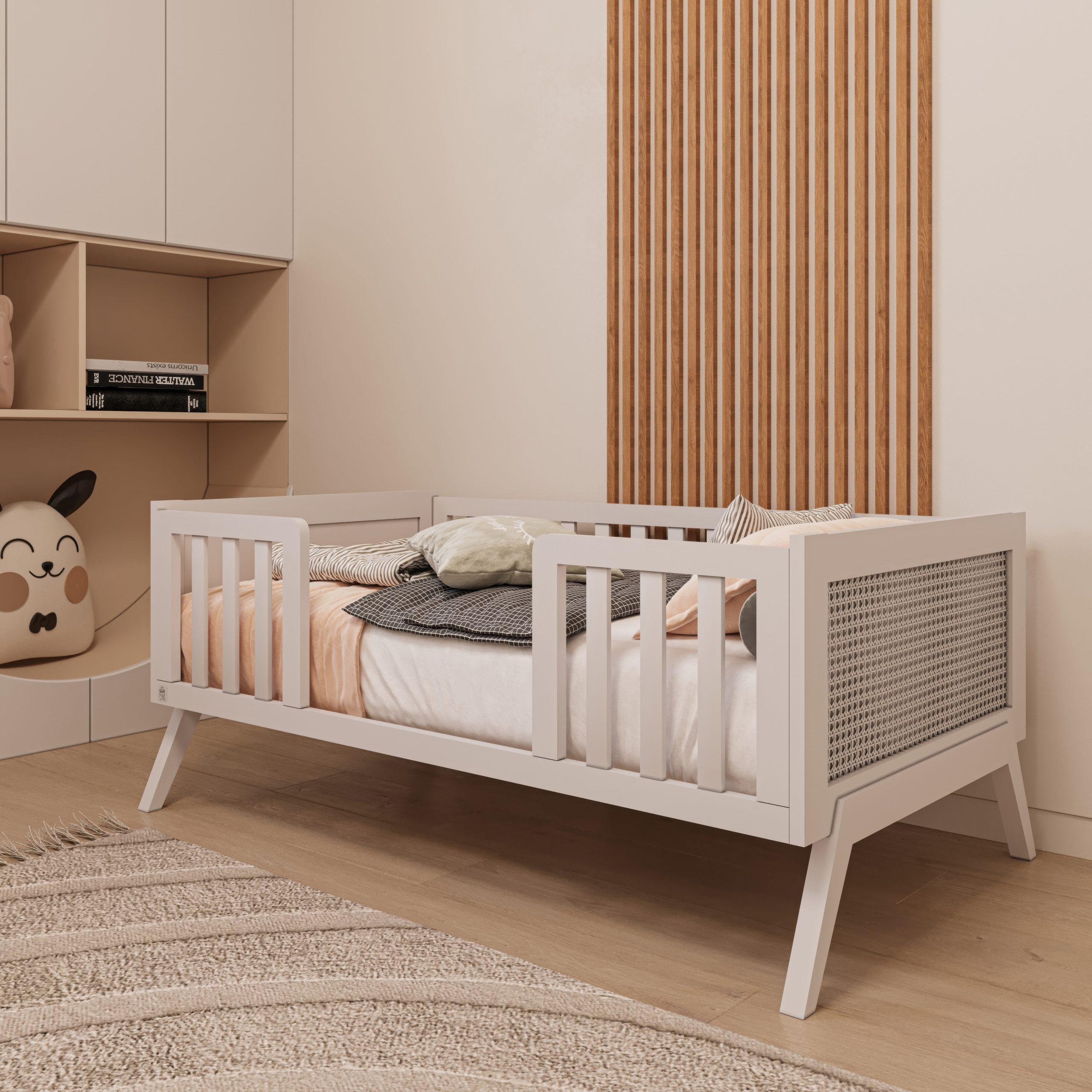 מיטה לתינוק ולילד 2 ב 1- ראטן טבעי