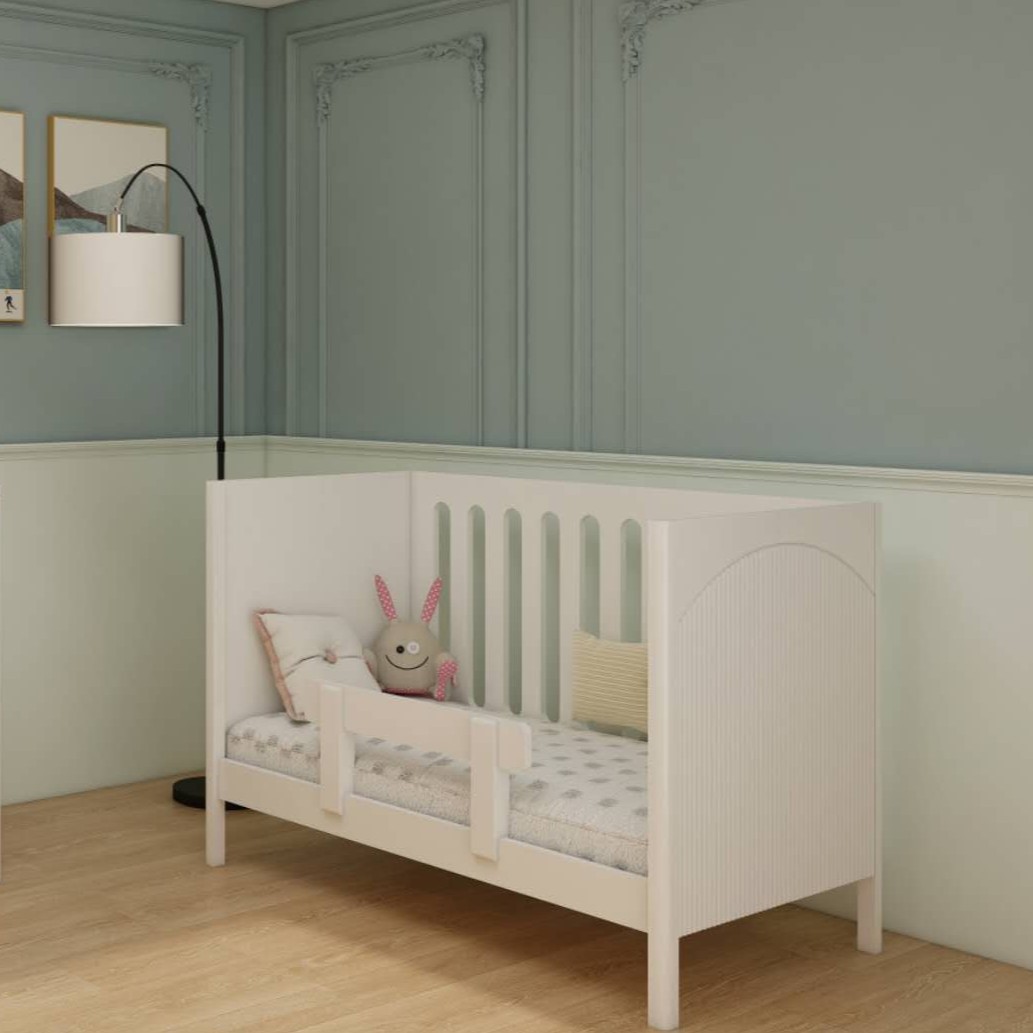 מיטת טוליפ מציעה סטנדט חדש בעולם עיצוב חדרי תינוקות, עם ראש מיטה מהמם המגיע עם פסים מחורצים ופתחים מעוגלים במעקות המיטה ומייצרים עיצוב מושלם . המיטה גדלה יחד עם הבייבי - ניתנת לשינוי למיטת מעבר ללא צורך ברכישת מעקב מעבר נוסף .